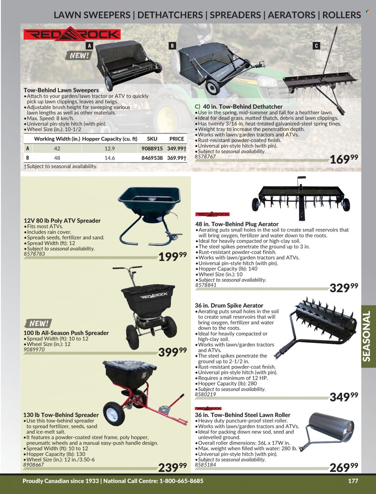 Princess Auto Flyer - Sales products - tractor, spreader, plant seeds, fertilizer. Page 183.