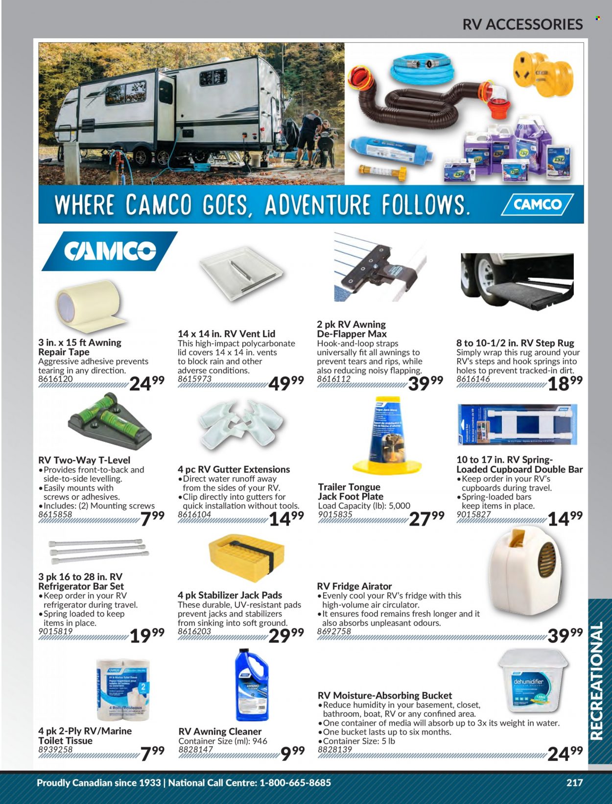 Princess Auto Flyer - Sales products - adhesive, rug, trailer, awning, container, cleaner. Page 223.