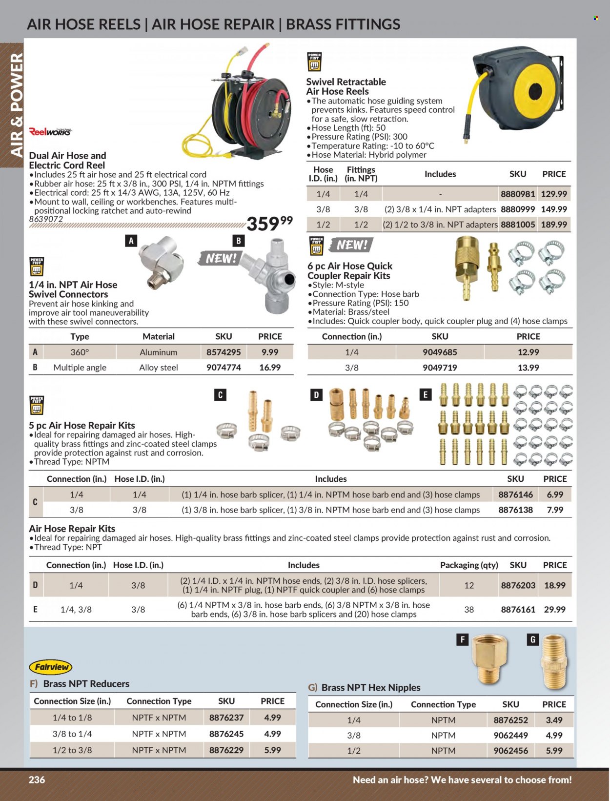 thumbnail - Princess Auto Flyer - Sales products - plug, hand tools, air hose. Page 242.