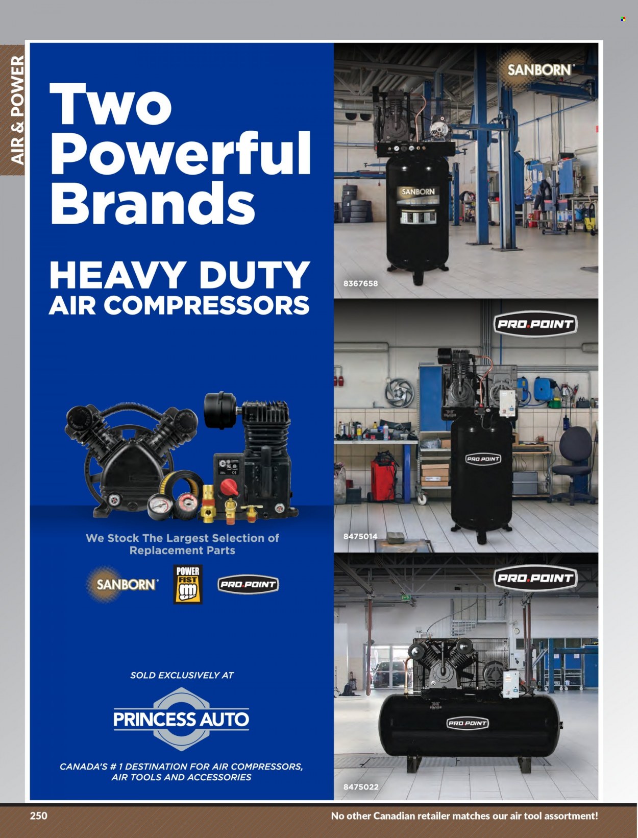 Princess Auto Flyer - Sales products - air compressor. Page 256.