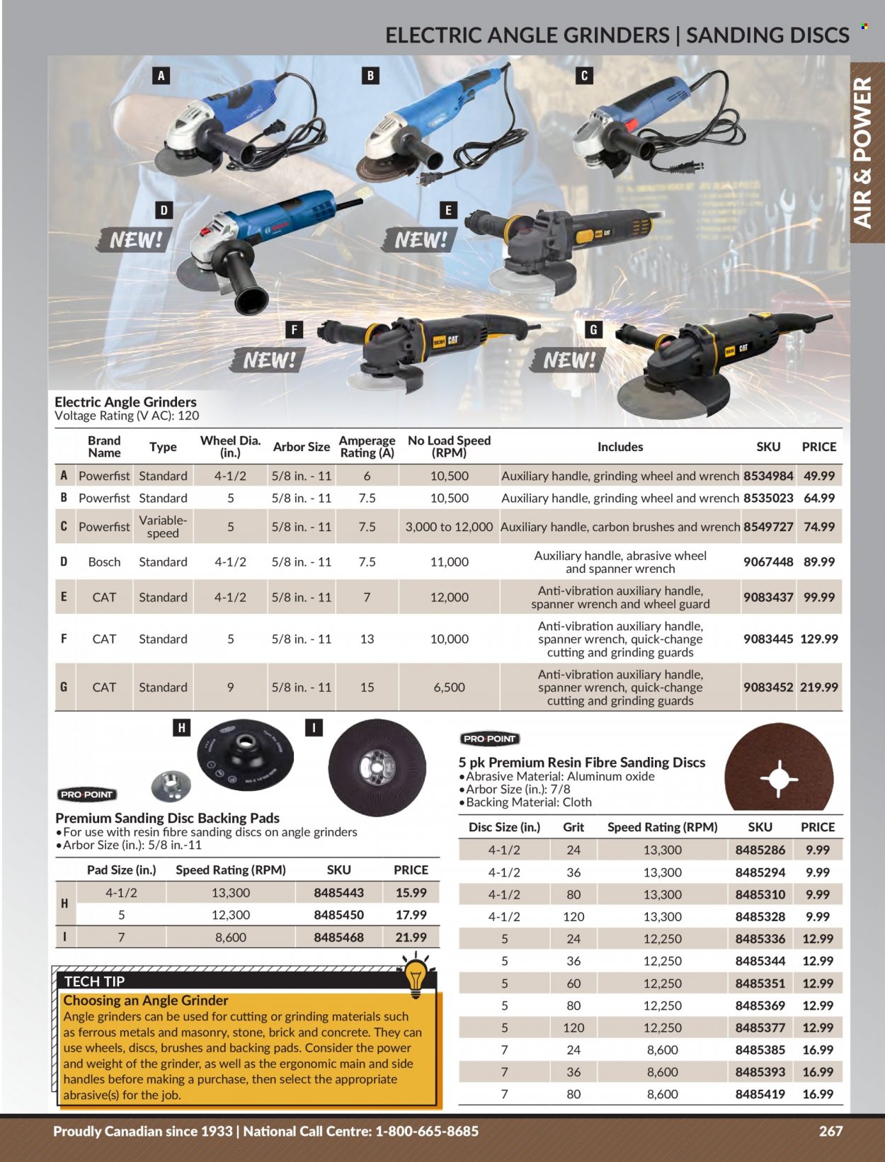thumbnail - Princess Auto Flyer - Sales products - Bosch, grinder, angle grinder, grinding wheel. Page 273.