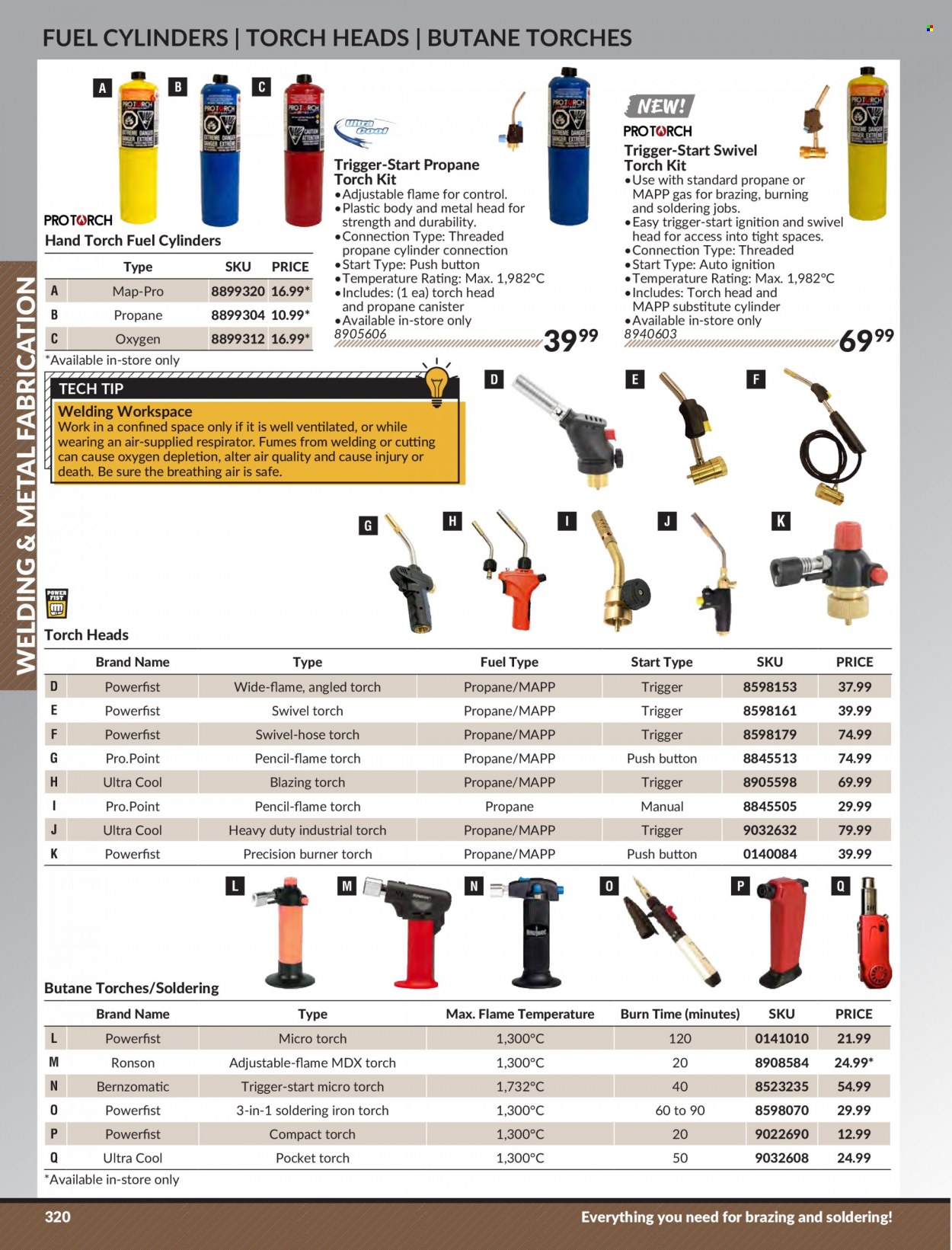 thumbnail - Princess Auto Flyer - Sales products - respirator, soldering iron, gas cylinder, canister. Page 328.