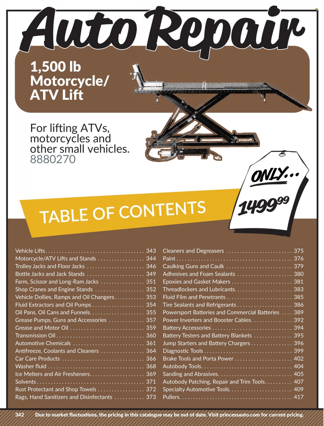 Princess Auto Flyer - Sales products - scissors, blanket, trolley, vehicle, motorcycle, battery charger, booster cables, air freshener, antifreeze, washer fluid, motor oil. Page 350.