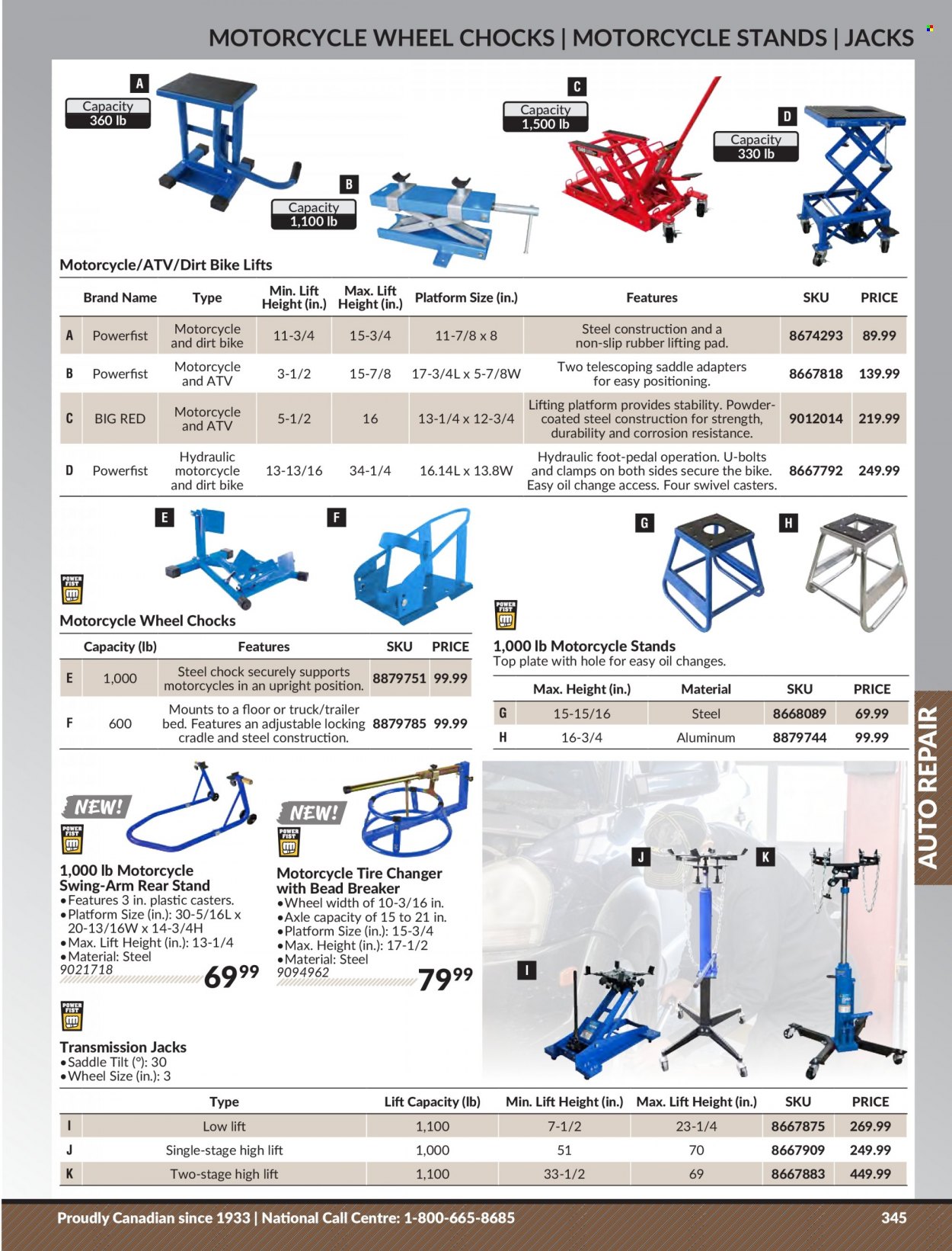 thumbnail - Princess Auto Flyer - Sales products - trailer, motorcycle, tyre changer. Page 353.