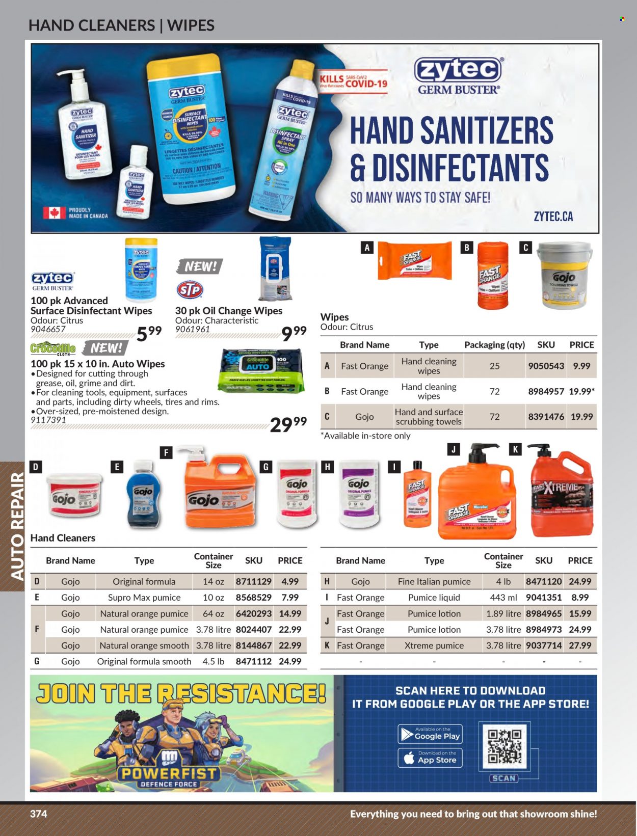 thumbnail - Princess Auto Flyer - Sales products - container, cleansing wipes, tires. Page 382.