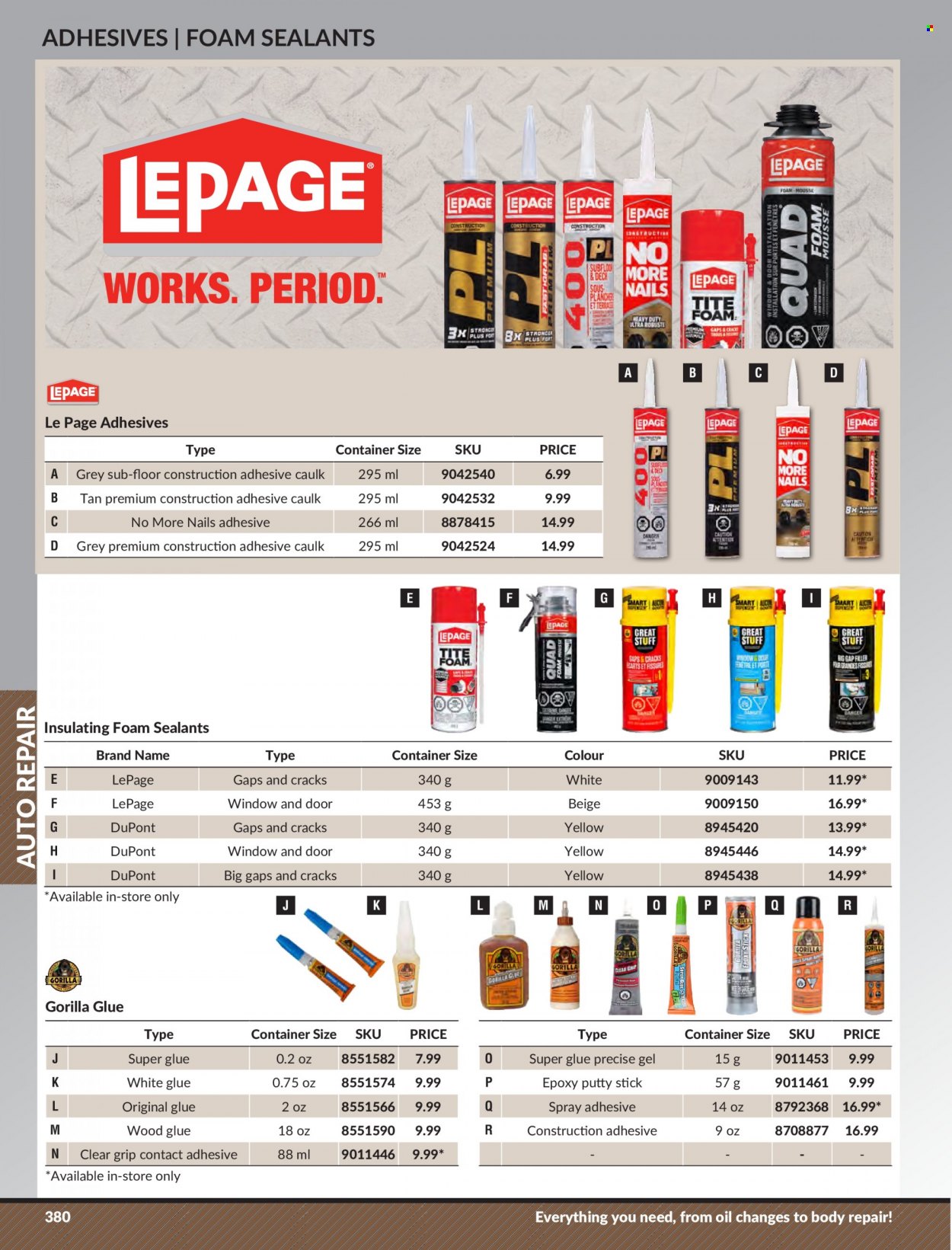 Princess Auto Flyer - Sales products - glue, adhesive, container. Page 388.