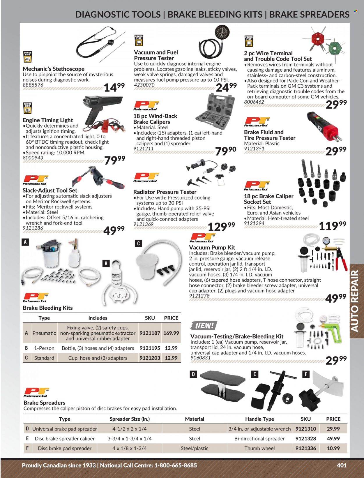 Princess Auto Flyer - Sales products - plug, spreader, socket set, tool set, brake pad. Page 409.