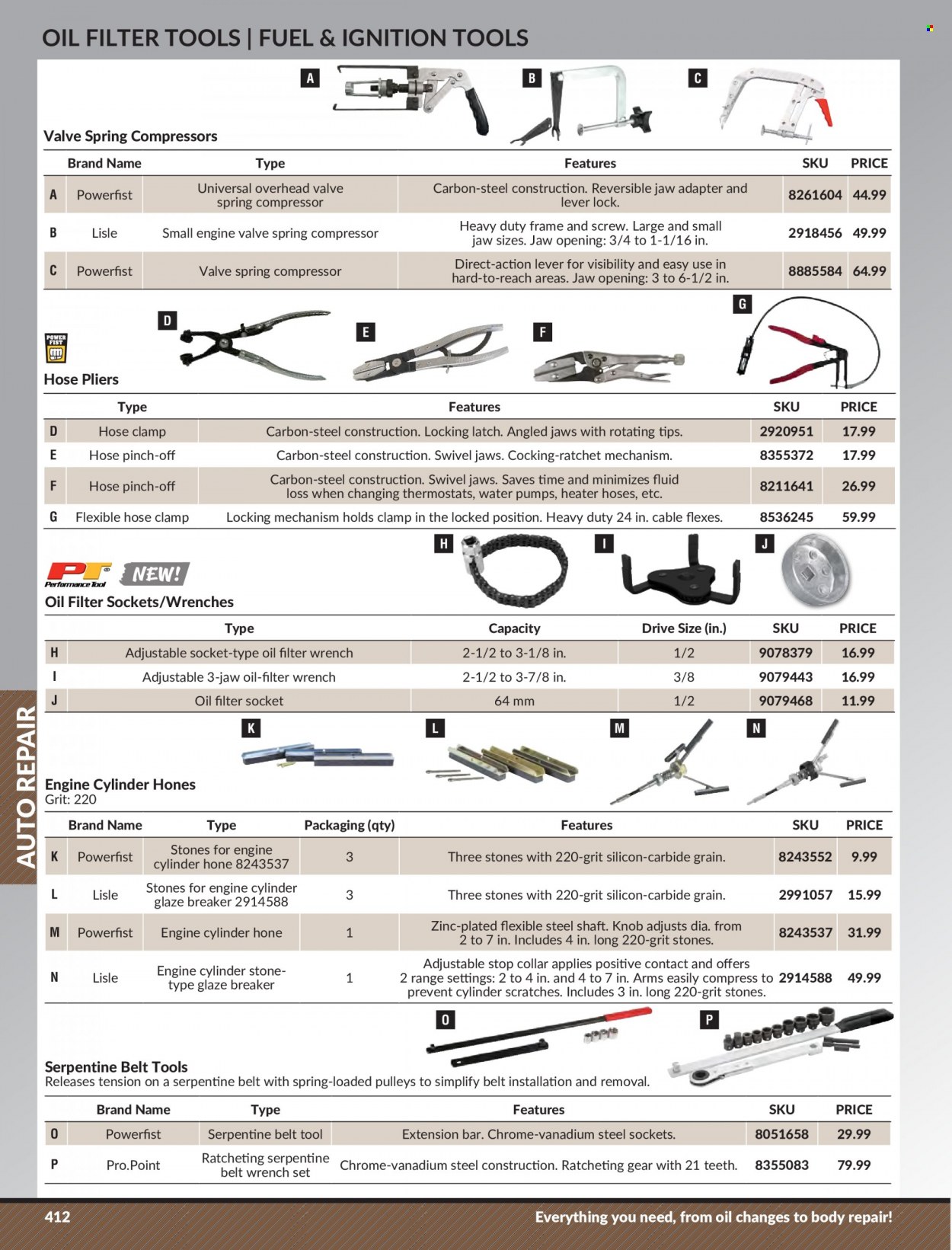 thumbnail - Princess Auto Flyer - Sales products - water pump, socket, heater, wrench, pliers, wrench set, hand tools, air compressor, belt, oil filter, serpentine belt, compressor. Page 420.