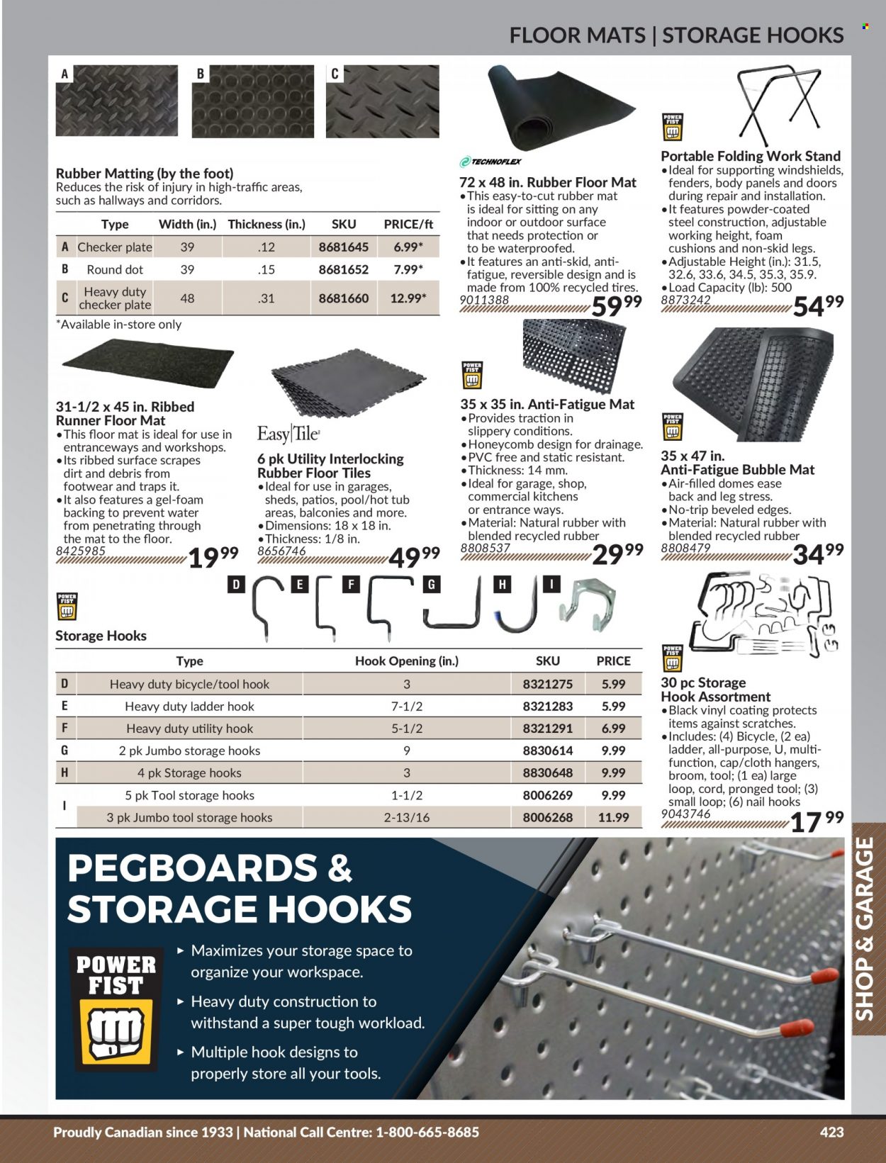 thumbnail - Princess Auto Flyer - Sales products - ladder, floor tile, anti-fatigue mat, door, pool. Page 431.