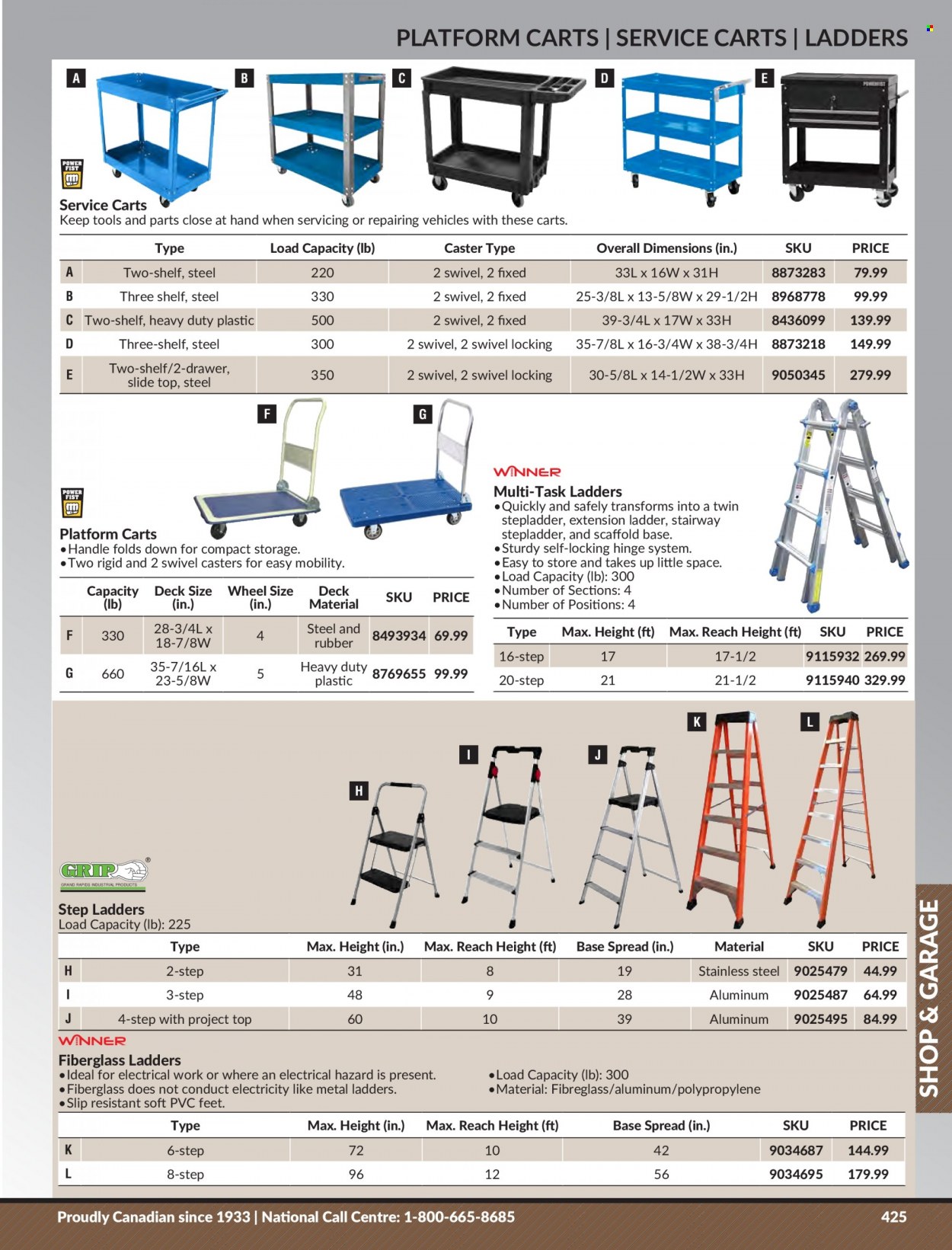 thumbnail - Princess Auto Flyer - Sales products - ladder, stepladder. Page 433.