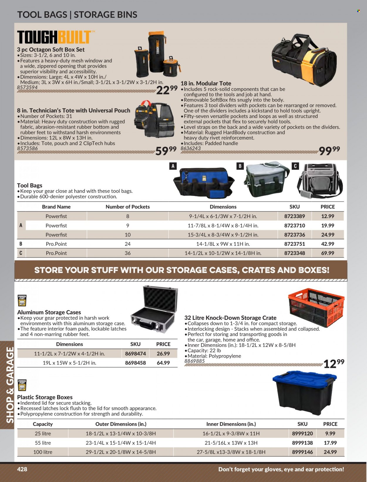 thumbnail - Princess Auto Flyer - Sales products - storage box, crate, tool bag. Page 436.