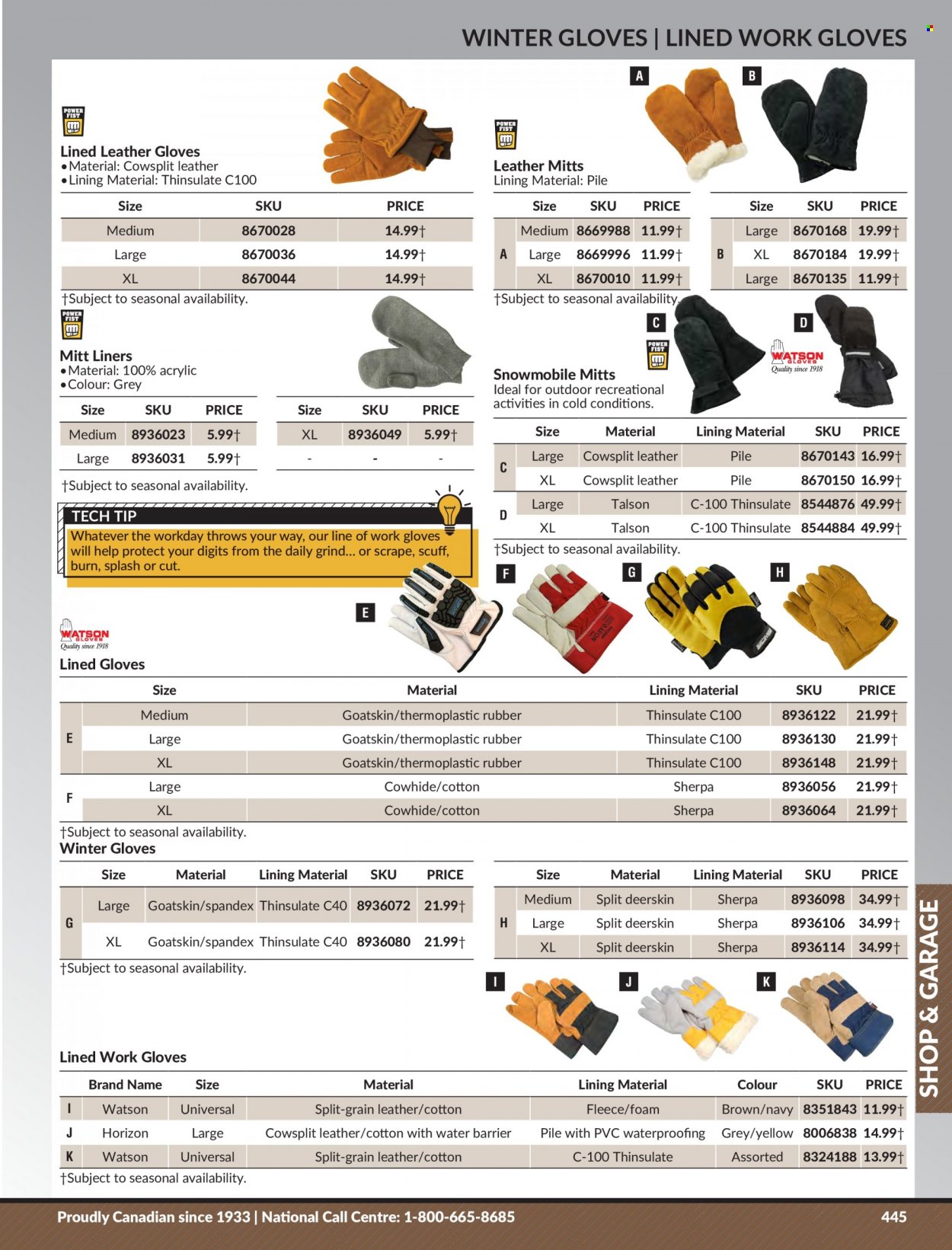 thumbnail - Princess Auto Flyer - Sales products - gloves, work gloves. Page 453.