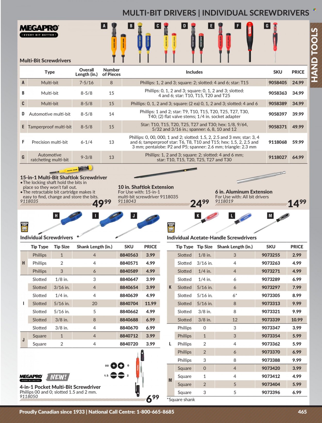 thumbnail - Princess Auto Flyer - Sales products - screwdriver, spanner, hand tools. Page 475.