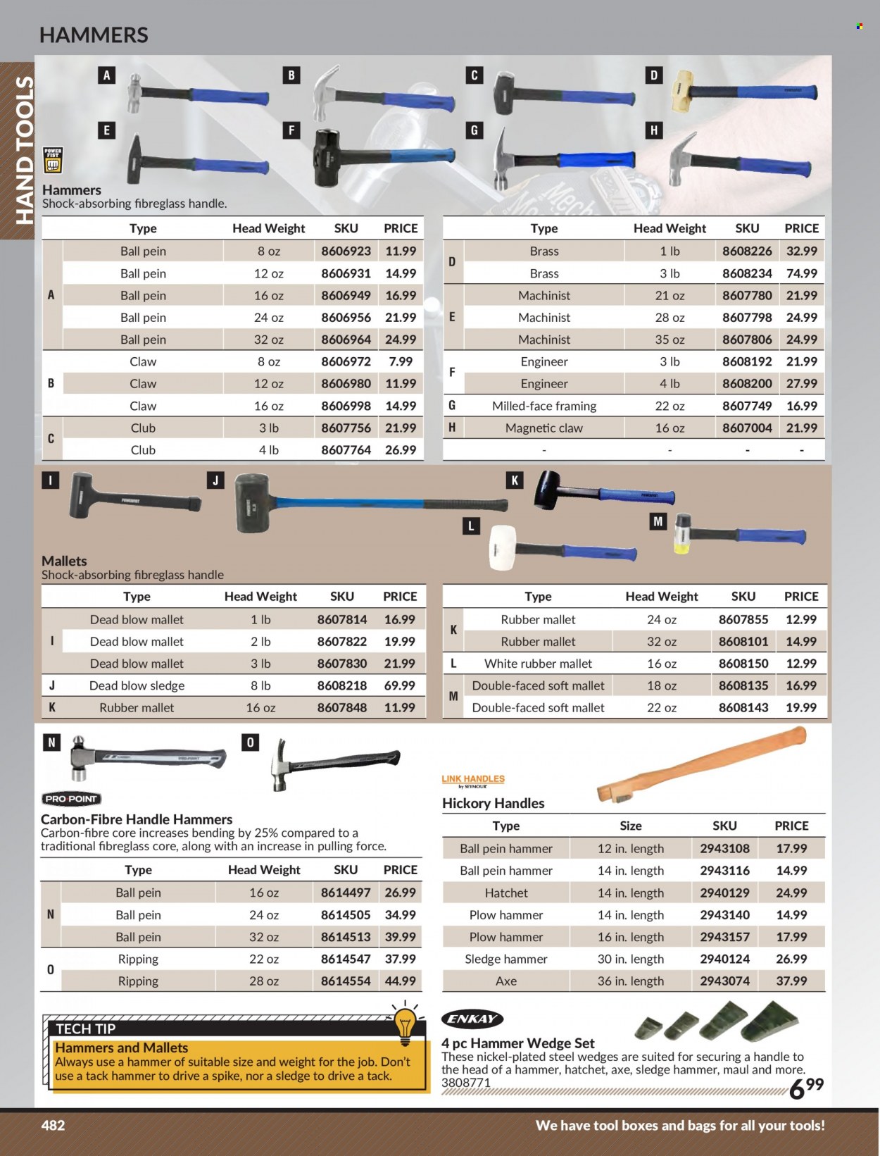 thumbnail - Princess Auto Flyer - Sales products - hammer, tool box, hand tools, Axe. Page 492.