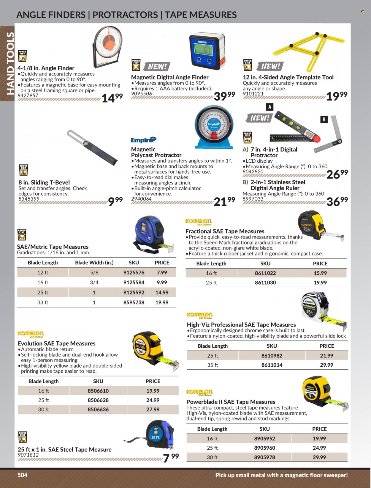 thumbnail - Princess Auto Flyer - Sales products - hand tools, measuring tape, battery. Page 514.