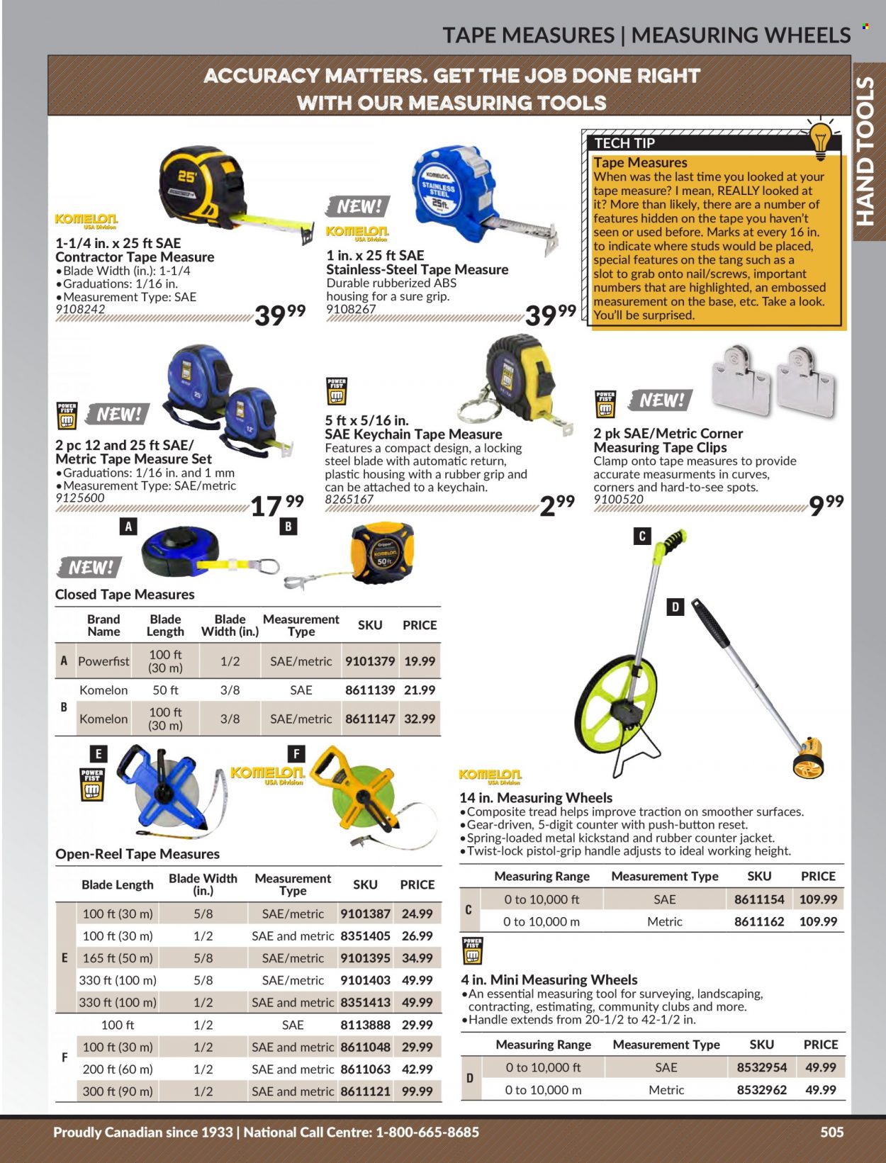 Princess Auto Flyer - Sales products - hand tools, measuring tape. Page 515.