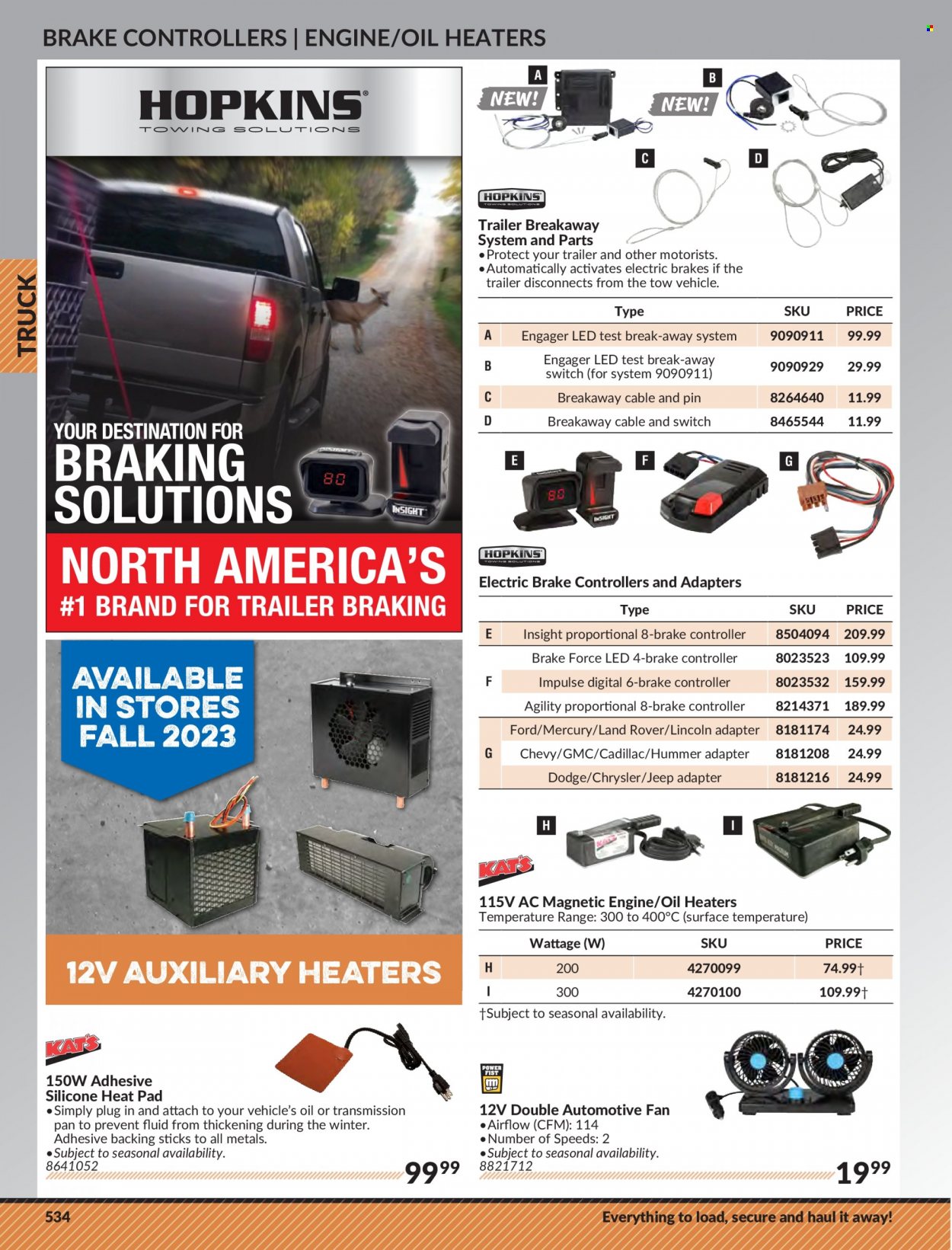 thumbnail - Princess Auto Flyer - Sales products - adhesive, switch, heater, vehicle, brake pad, brake controller. Page 544.