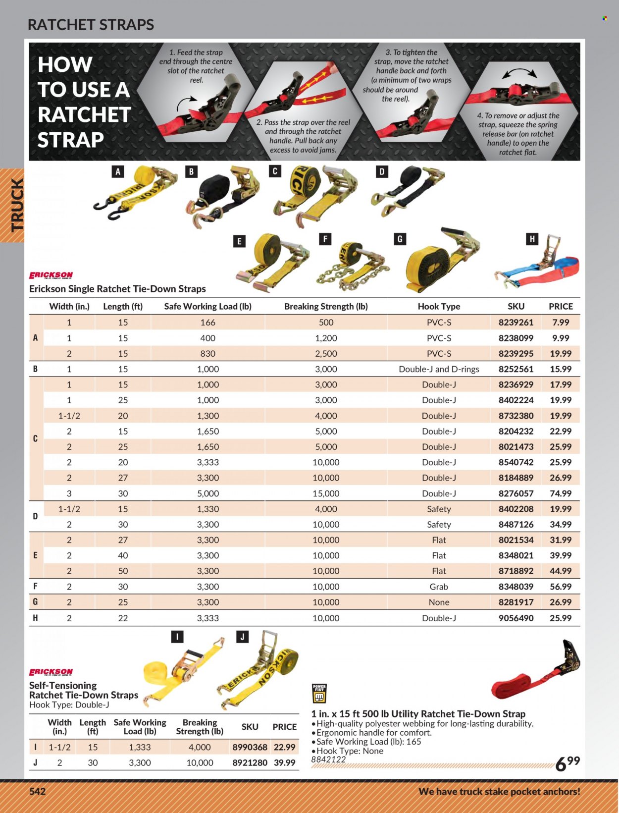 thumbnail - Princess Auto Flyer - Sales products - hook, hand tools, ratchet strap, strap. Page 552.