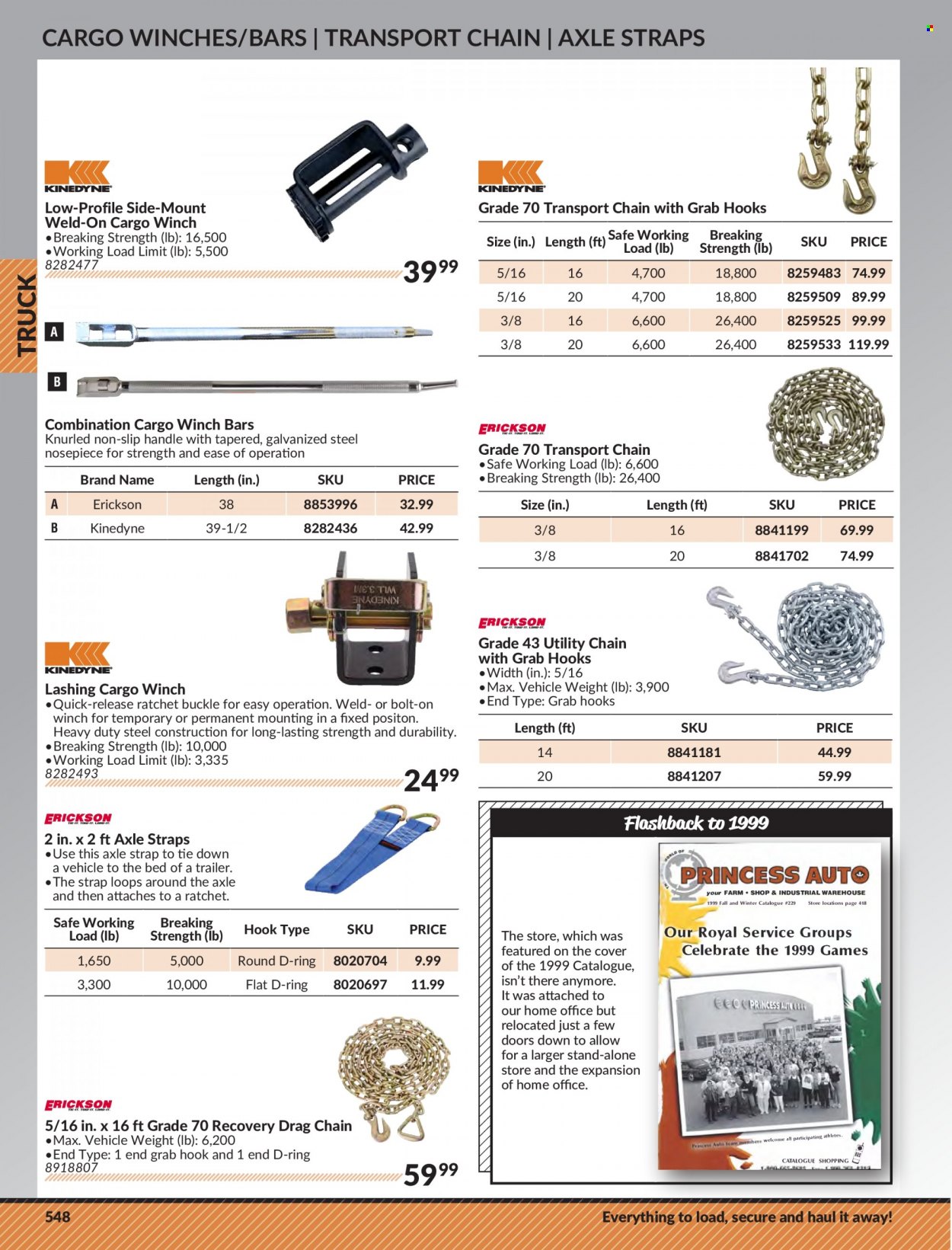 thumbnail - Princess Auto Flyer - Sales products - hand tools, strap, winch, vehicle, drag chain. Page 558.