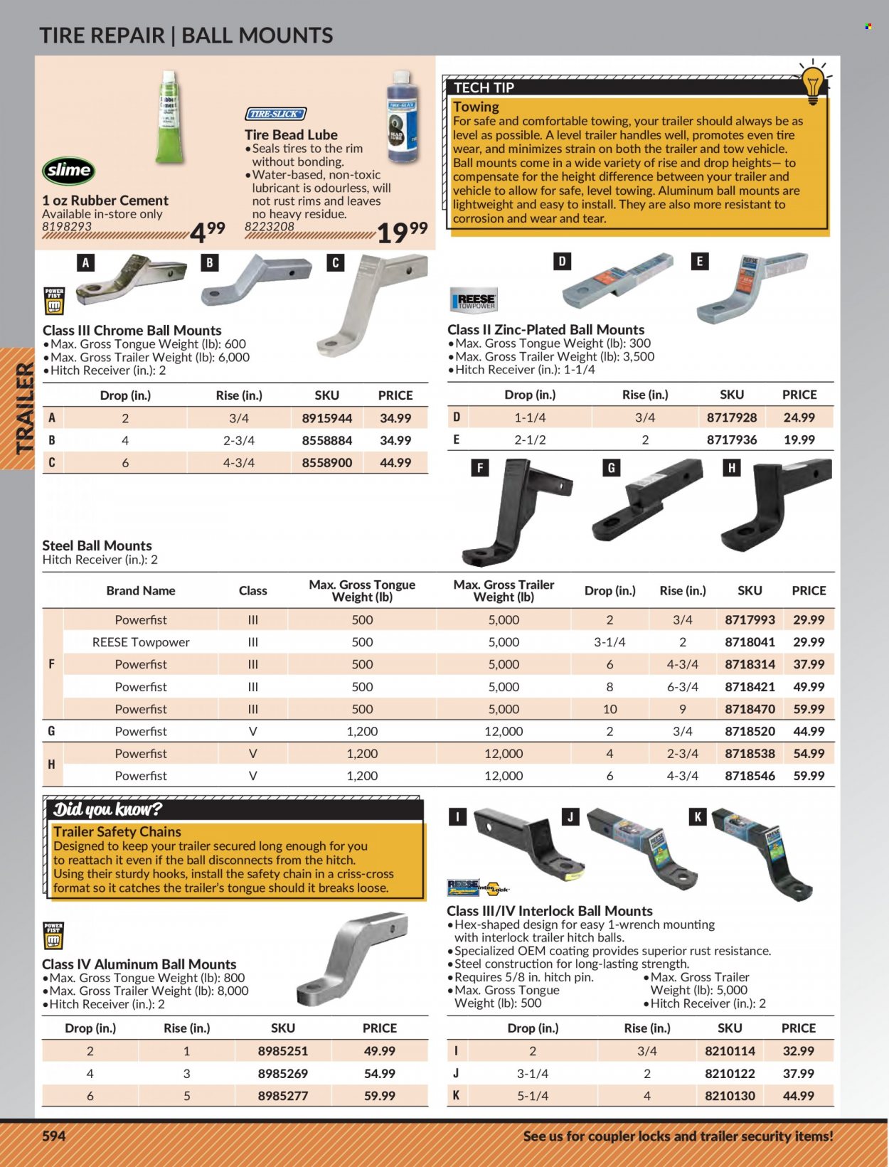 thumbnail - Princess Auto Flyer - Sales products - hook, Reese Towpower, wrench, lubricant, receiver, vehicle, tires. Page 604.