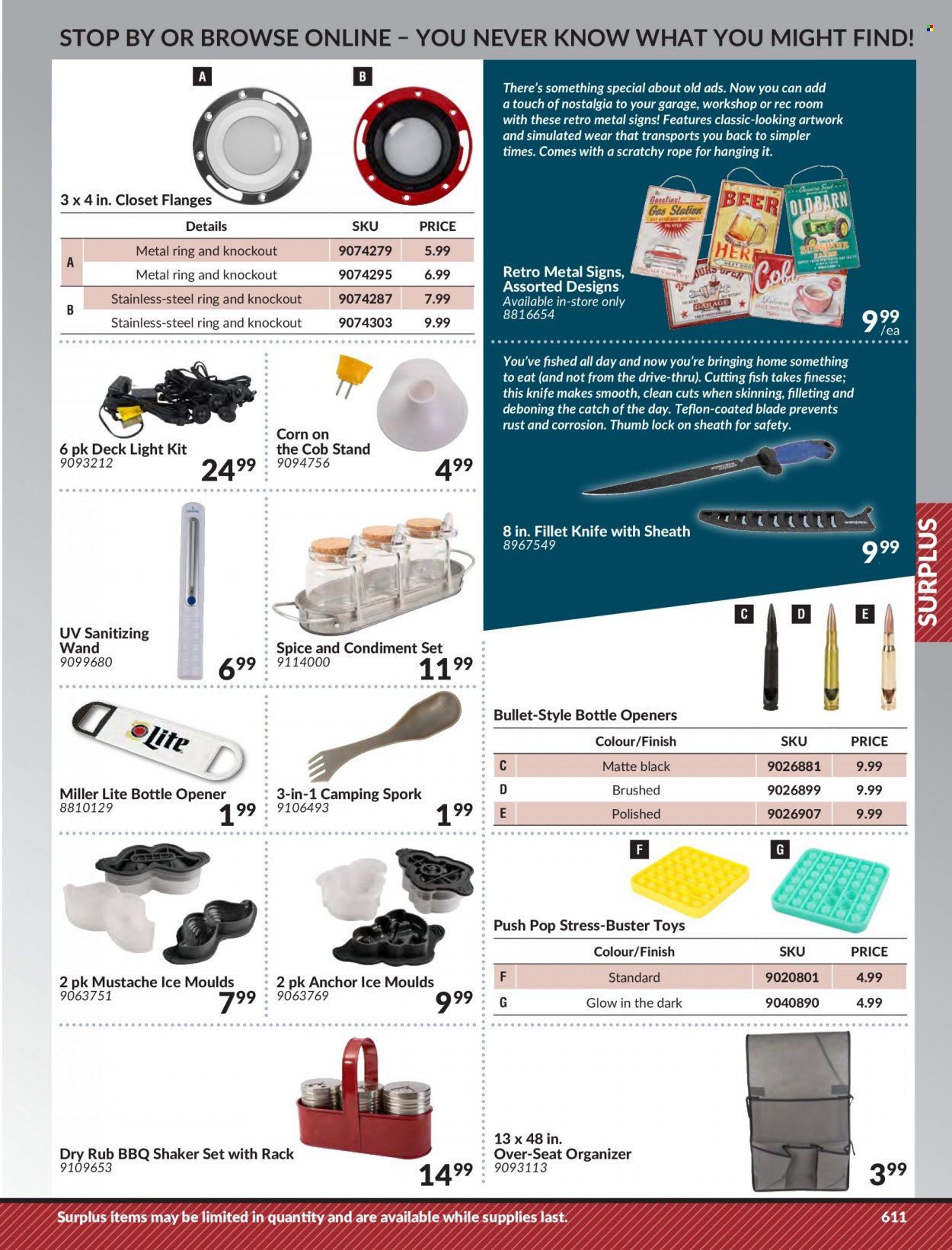 thumbnail - Princess Auto Flyer - Sales products - knife, Miller Lite. Page 621.