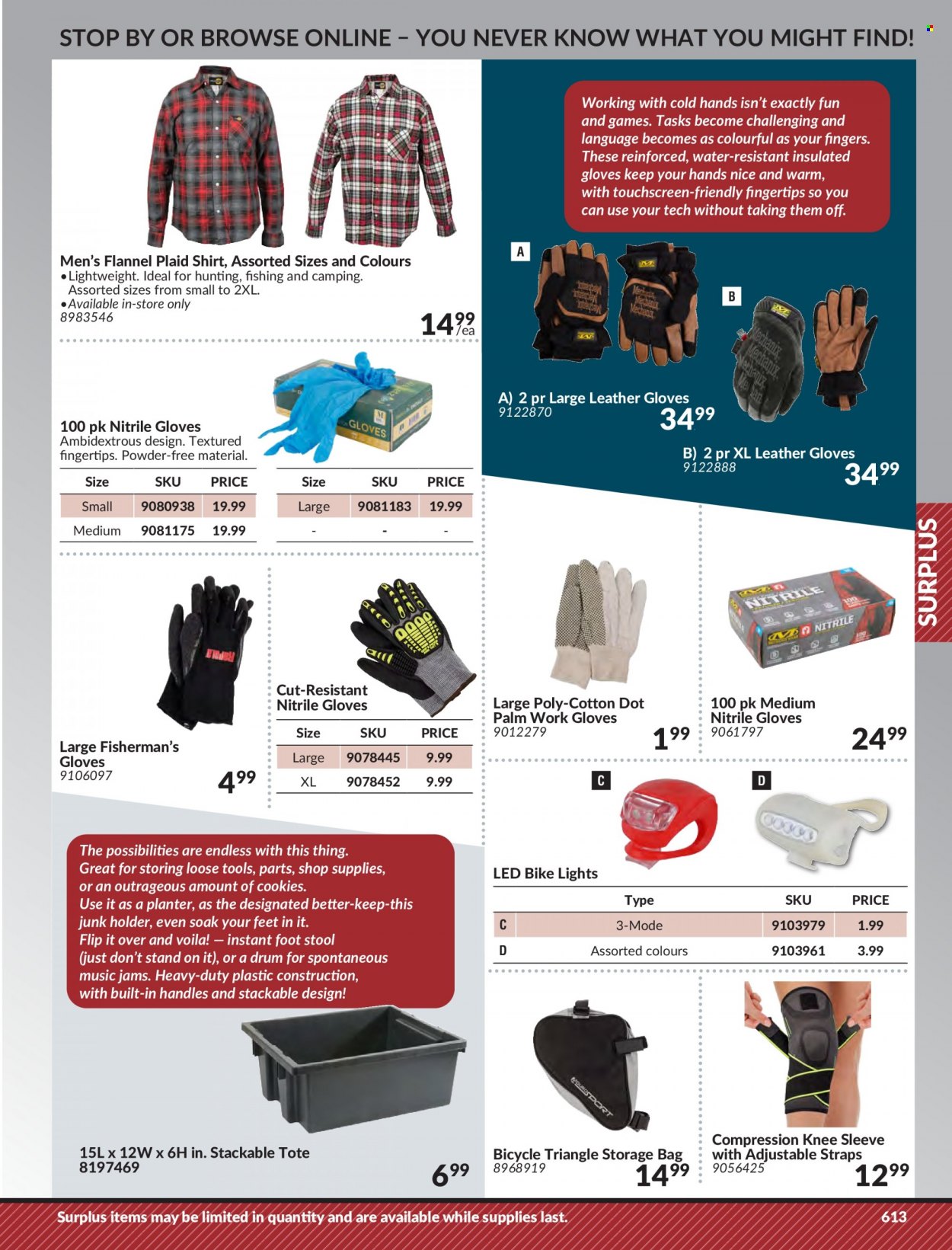 thumbnail - Princess Auto Flyer - Sales products - holder, tote, gloves, work gloves, plant pot. Page 623.