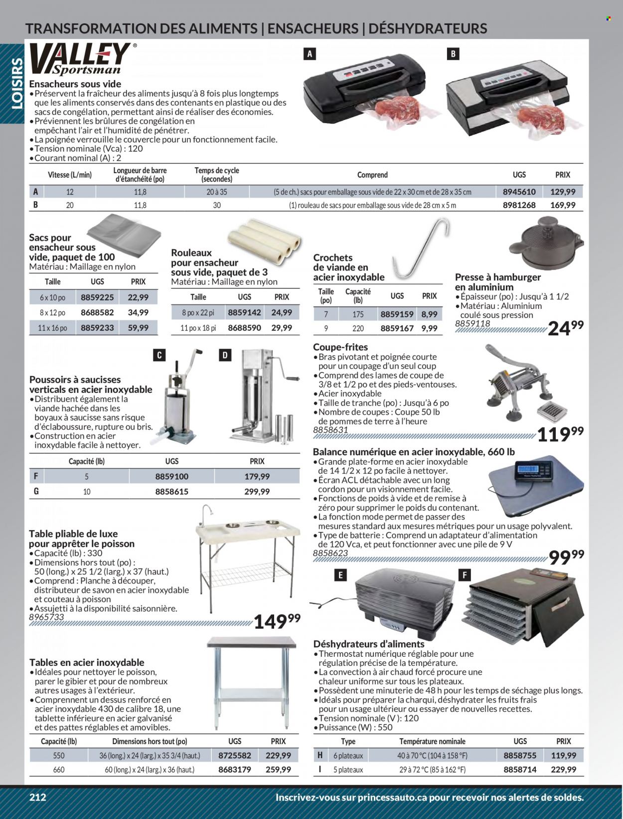 thumbnail - Princess Auto Flyer - Sales products - table. Page 218.