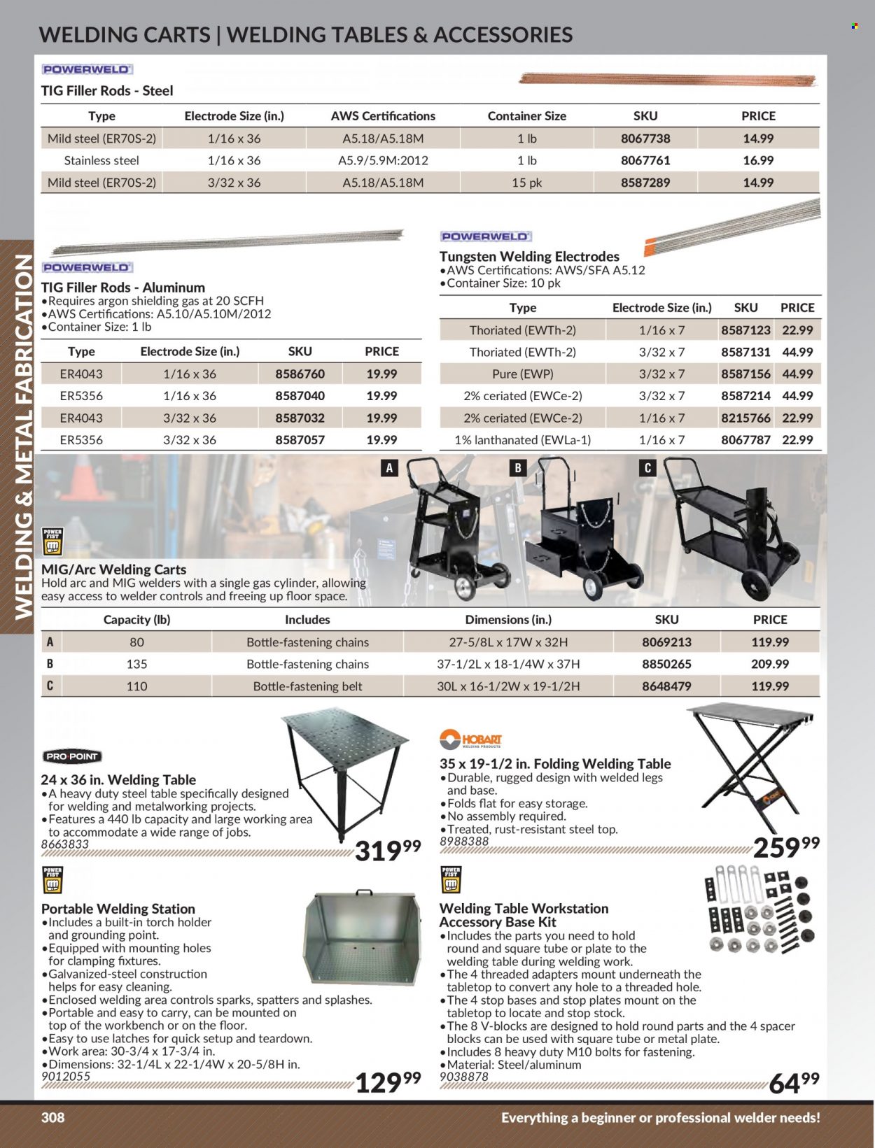 thumbnail - Princess Auto Flyer - Sales products - holder, belt, table, work bench, welder, gas cylinder, container. Page 316.