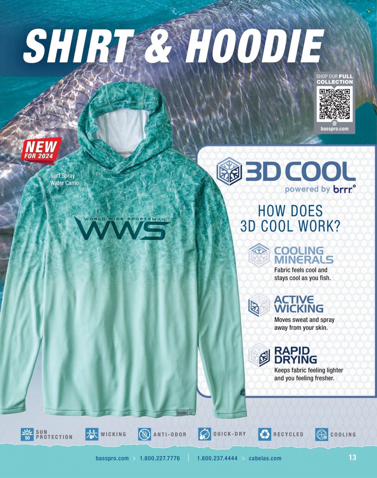 Bass Pro Shops Flyer - Sales products - shirt, hoodie. Page 13.