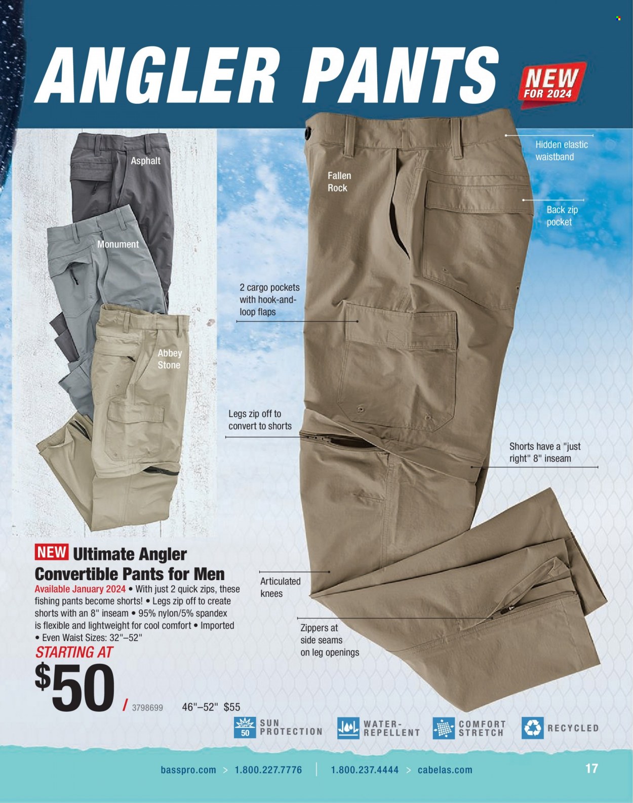 Bass Pro Shops Flyer - Sales products - shorts, pants. Page 17.