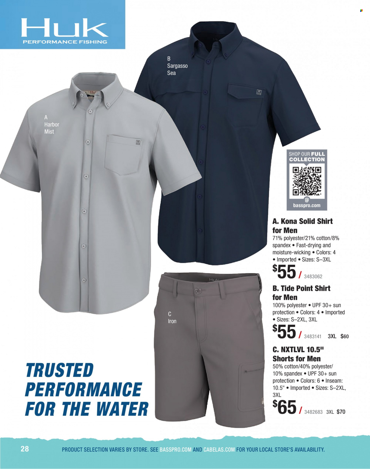 thumbnail - Bass Pro Shops Flyer - Sales products - shorts, shirt. Page 28.