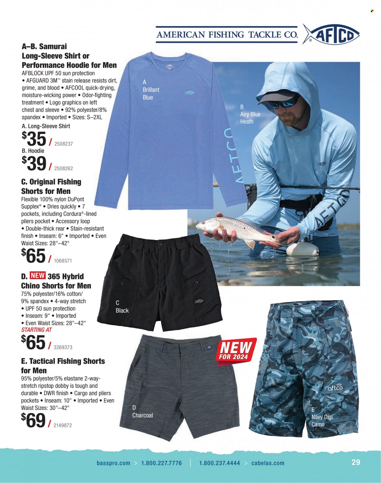 thumbnail - Bass Pro Shops Flyer - Sales products - shorts, long-sleeve shirt, shirt, hoodie. Page 29.