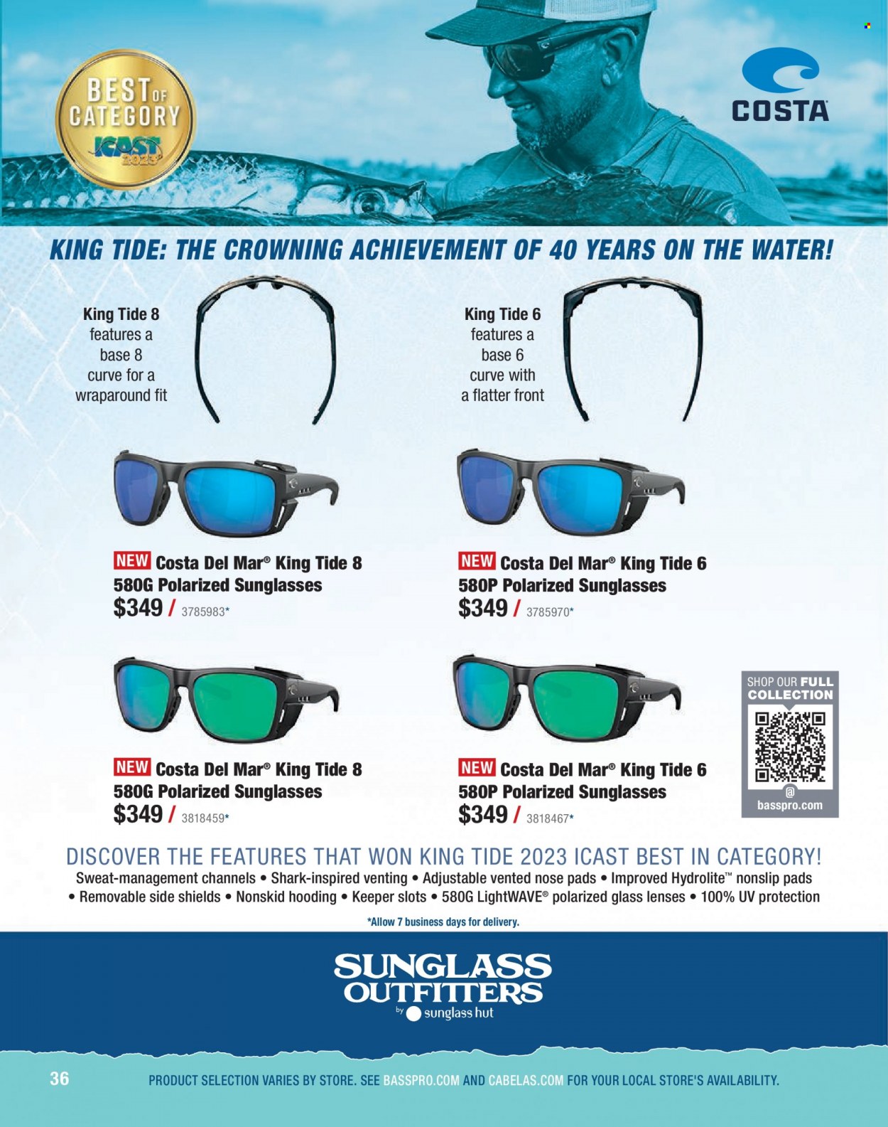 thumbnail - Bass Pro Shops Flyer - Sales products - lenses, sunglasses. Page 36.