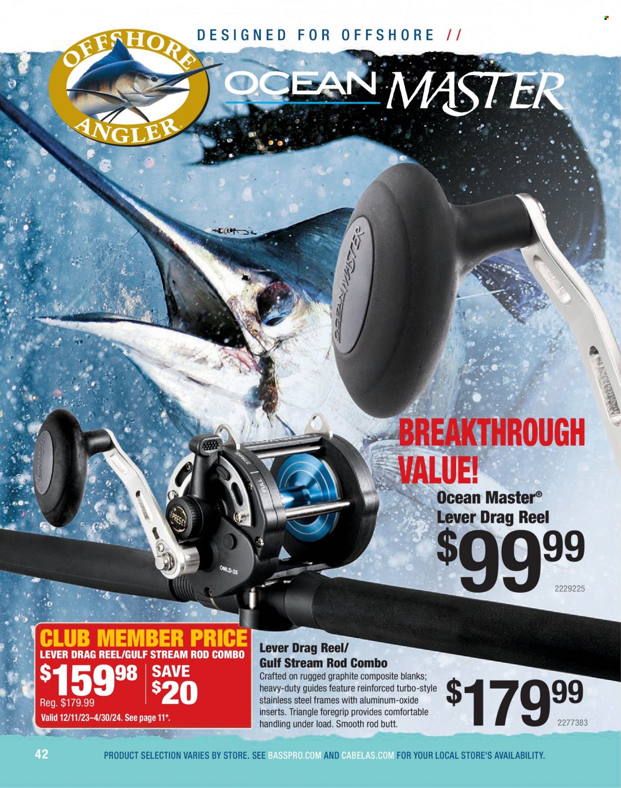 thumbnail - Bass Pro Shops Flyer - Sales products - reel. Page 42.