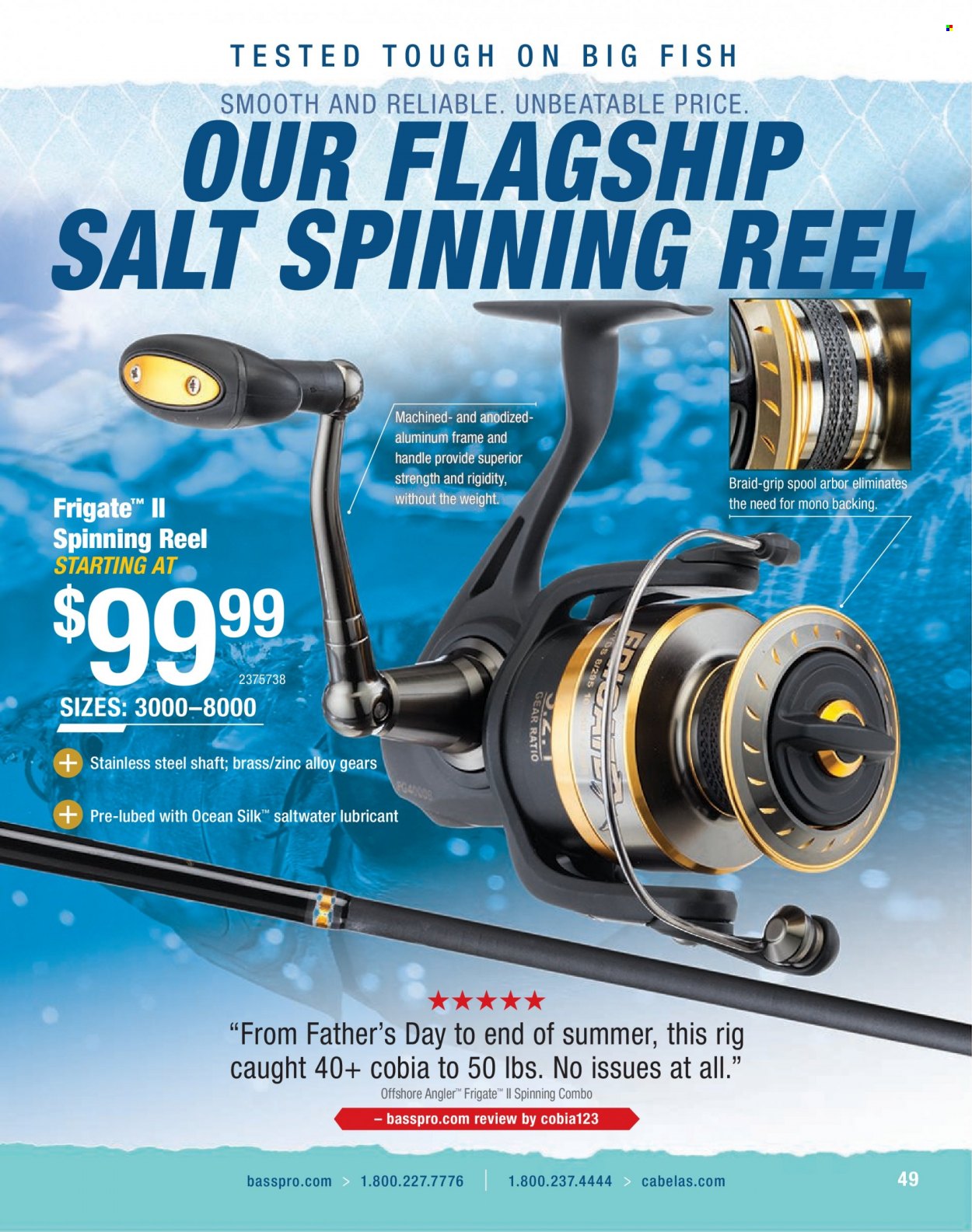 thumbnail - Bass Pro Shops Flyer - Sales products - reel, spinning reel. Page 49.
