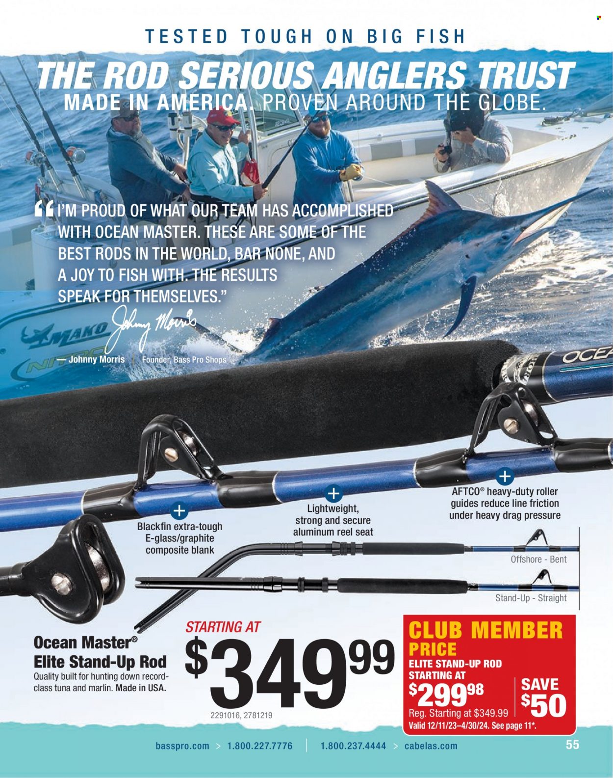 thumbnail - Bass Pro Shops Flyer - Sales products - Trust, Bass Pro, marlin, reel. Page 55.