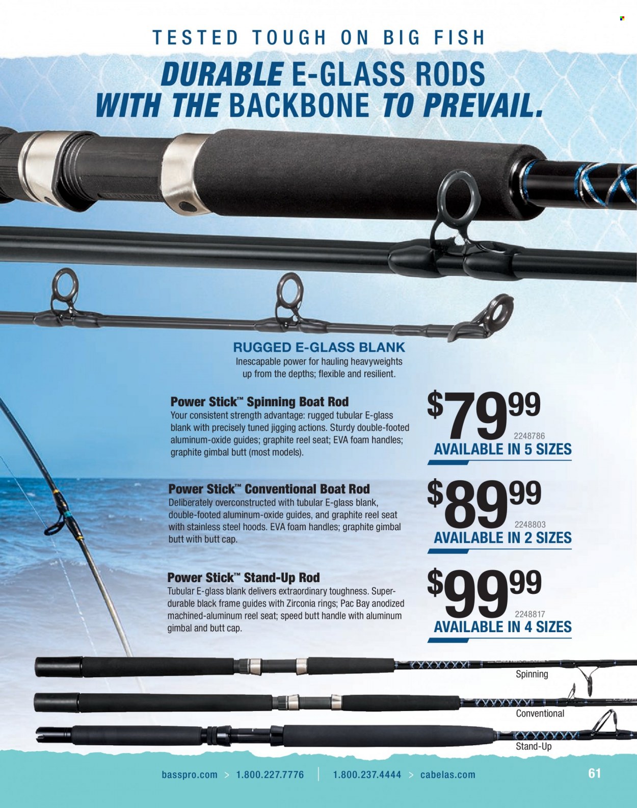thumbnail - Bass Pro Shops Flyer - Sales products - reel. Page 61.