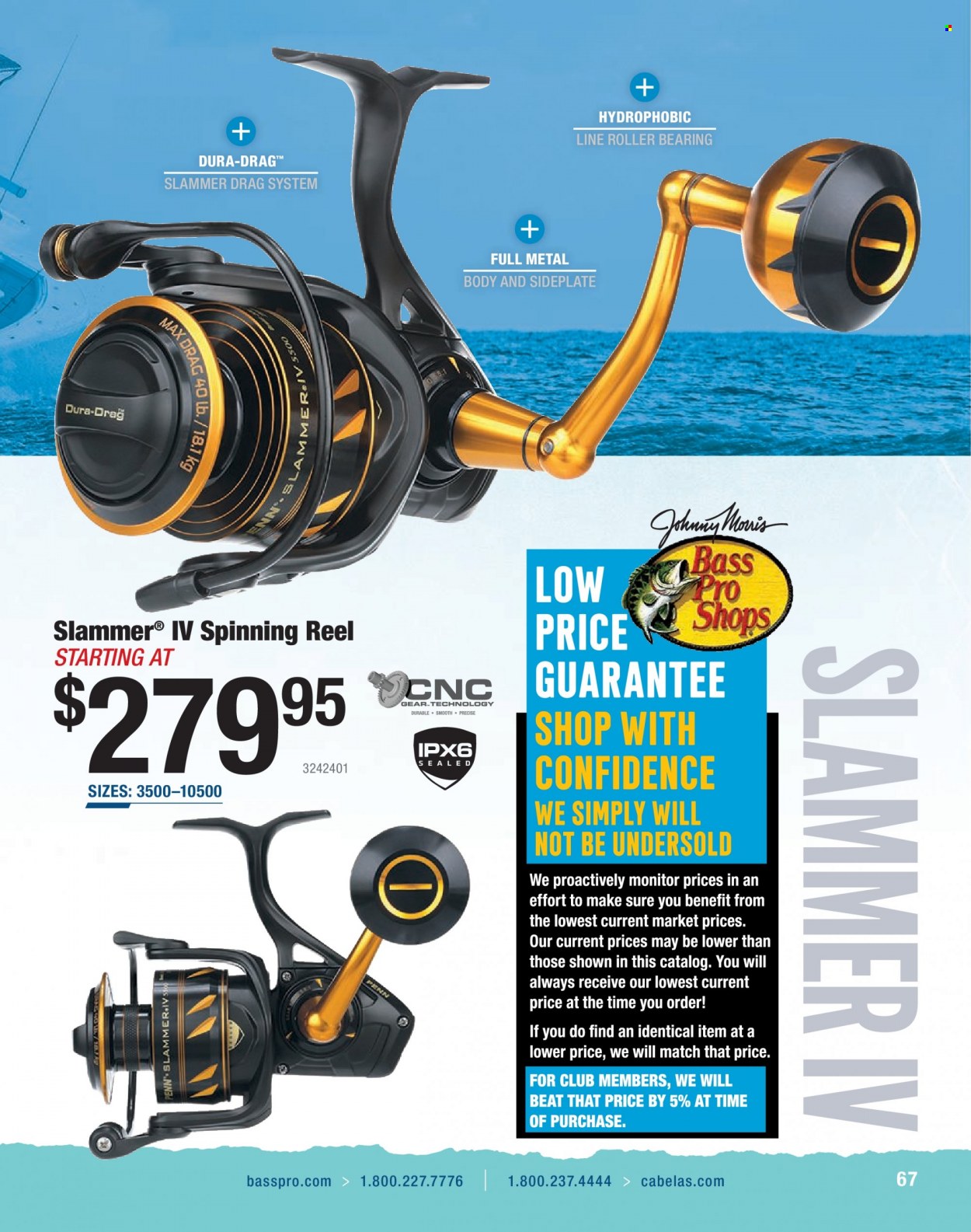 thumbnail - Bass Pro Shops Flyer - Sales products - Bass Pro, reel, spinning reel, fishing rod, Penn. Page 67.