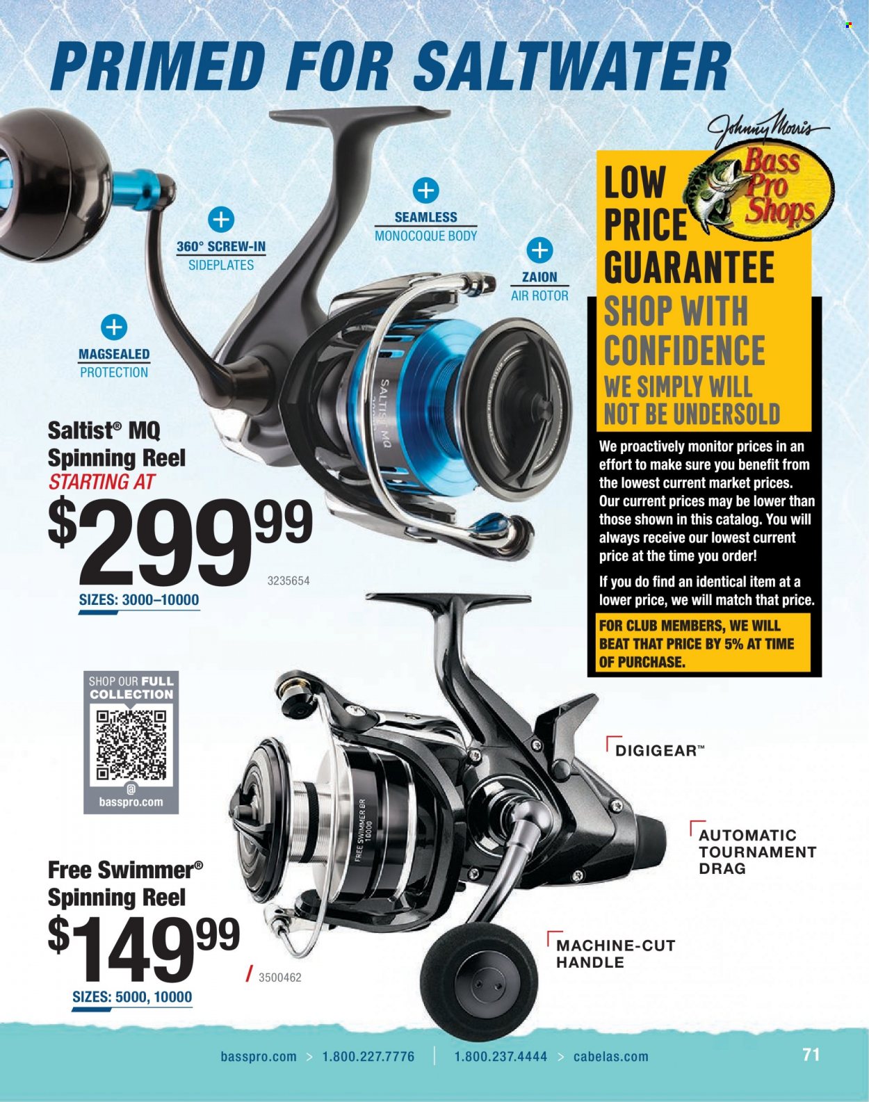 Bass Pro Shops Flyer - Sales products - Bass Pro, reel, spinning reel. Page 71.