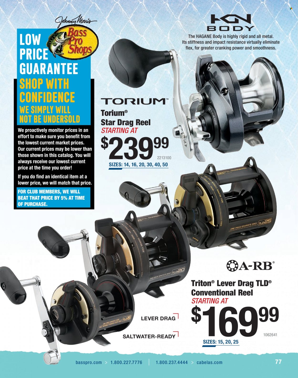 thumbnail - Bass Pro Shops Flyer - Sales products - Bass Pro, reel. Page 77.