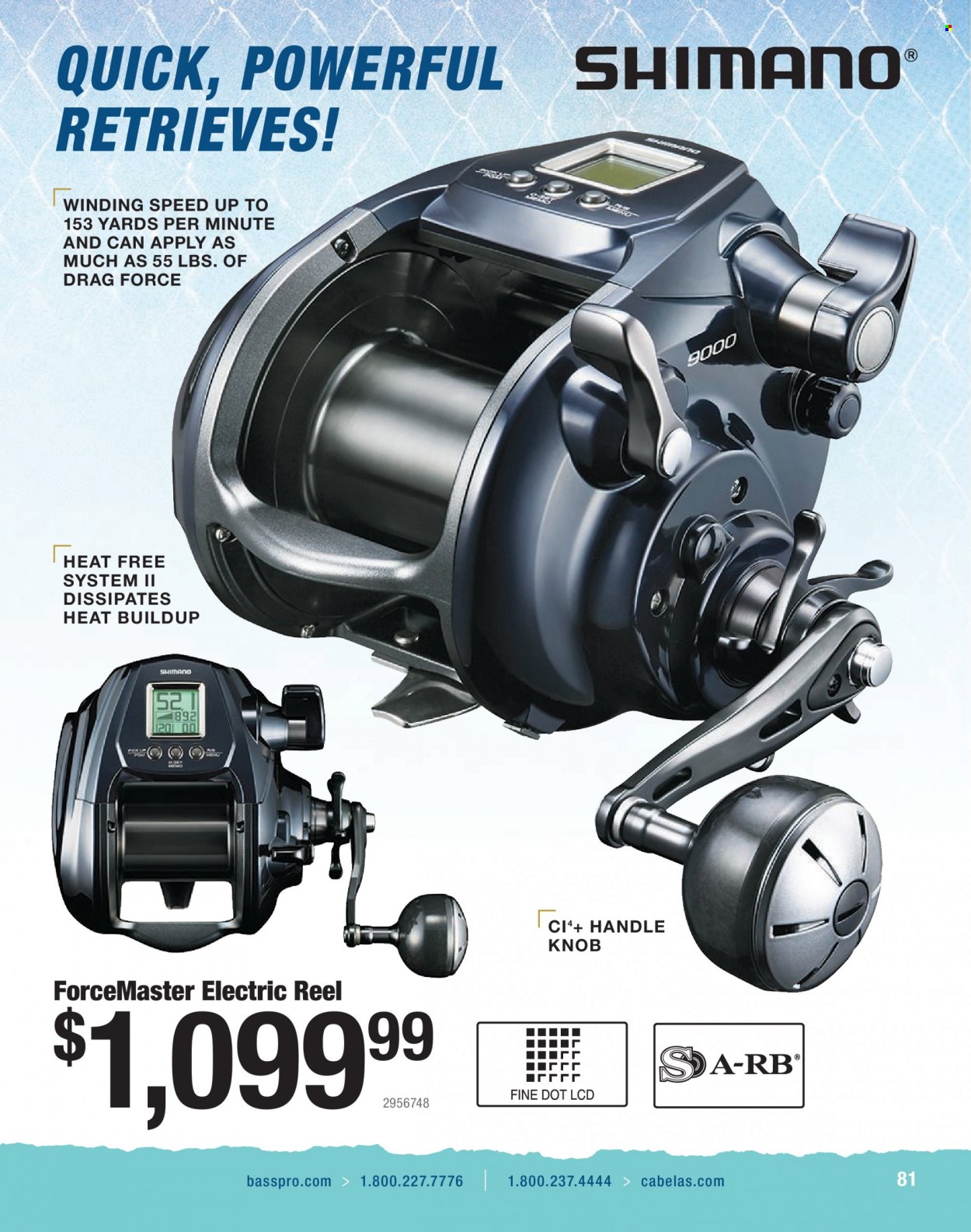 thumbnail - Bass Pro Shops Flyer - Sales products - Shimano, reel, fishing rod. Page 81.