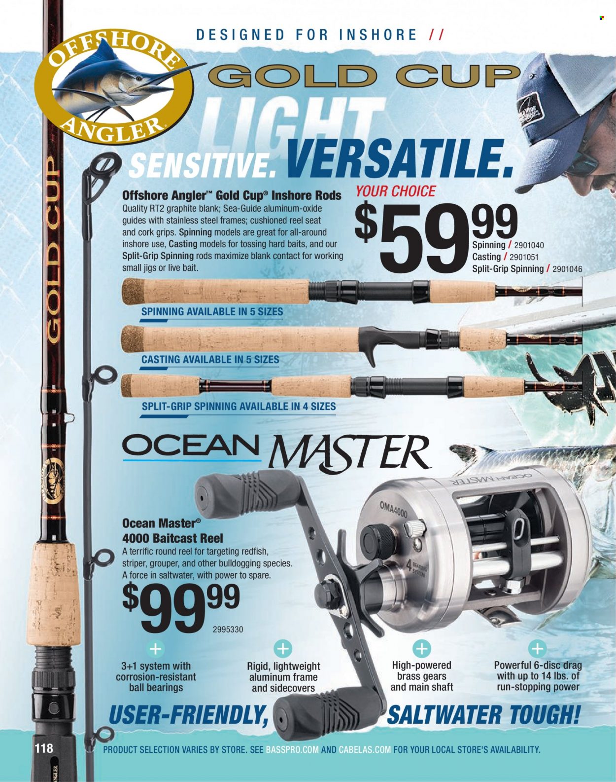 thumbnail - Bass Pro Shops Flyer - Sales products - baitcast reel, reel. Page 118.
