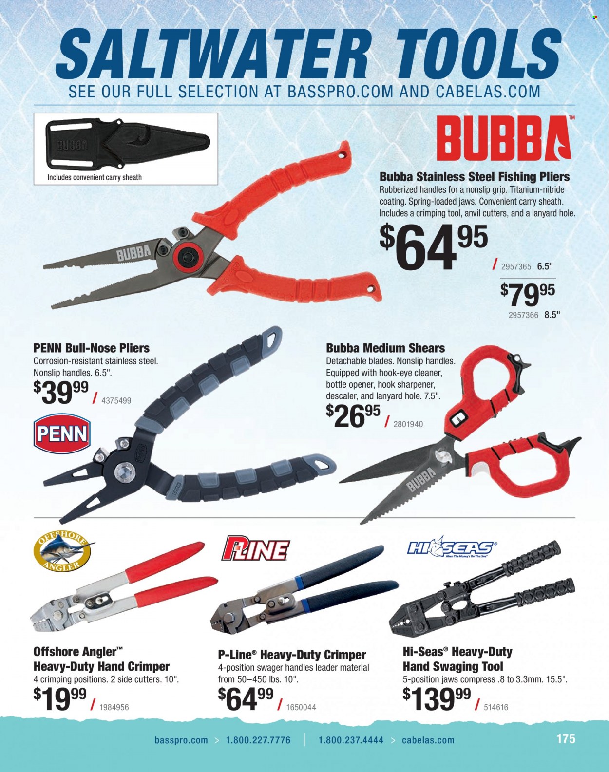 thumbnail - Bass Pro Shops Flyer - Sales products - fishing rod, Penn. Page 175.
