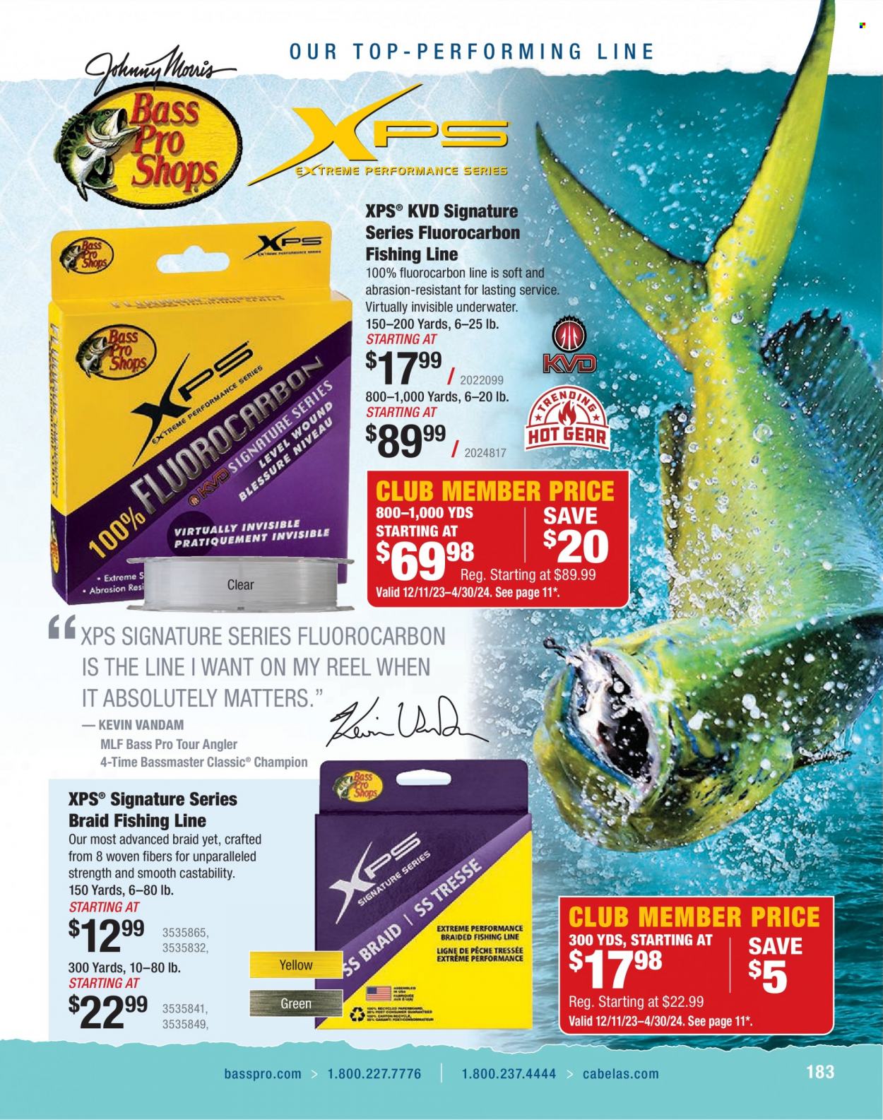 thumbnail - Bass Pro Shops Flyer - Sales products - Bass Pro, reel. Page 183.