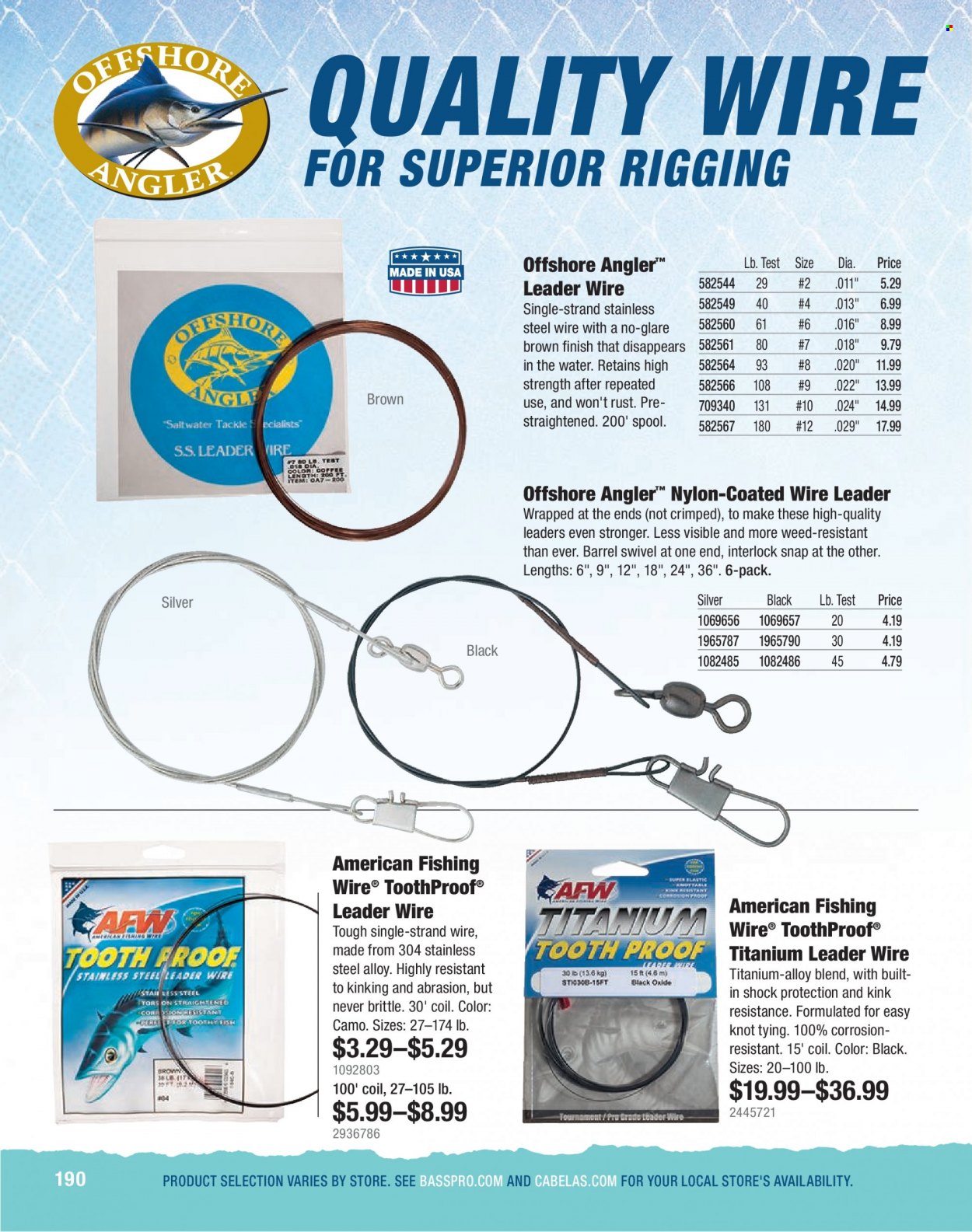 thumbnail - Bass Pro Shops Flyer - Sales products - leader. Page 190.