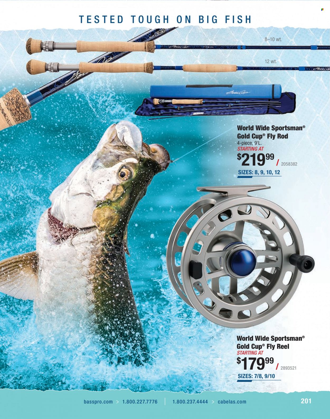 thumbnail - Bass Pro Shops Flyer - Sales products - reel. Page 201.