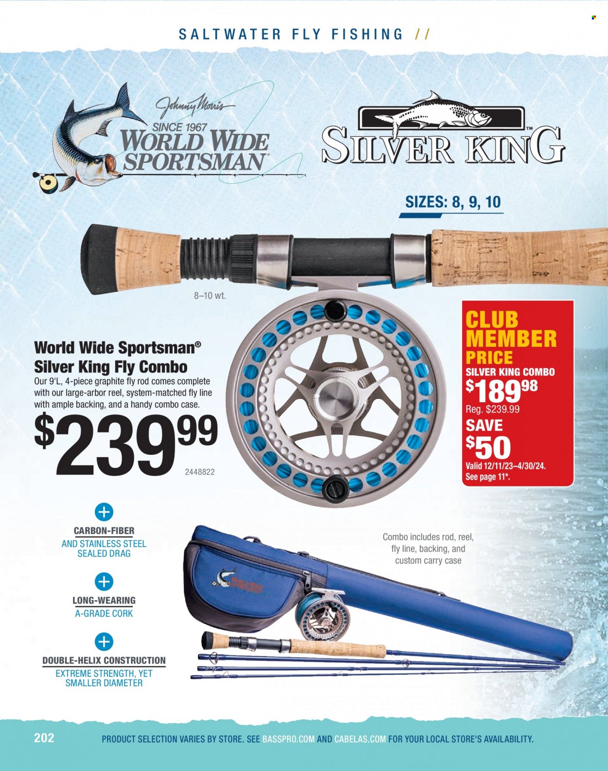 Bass Pro Shops Flyer - Sales products - reel. Page 202.