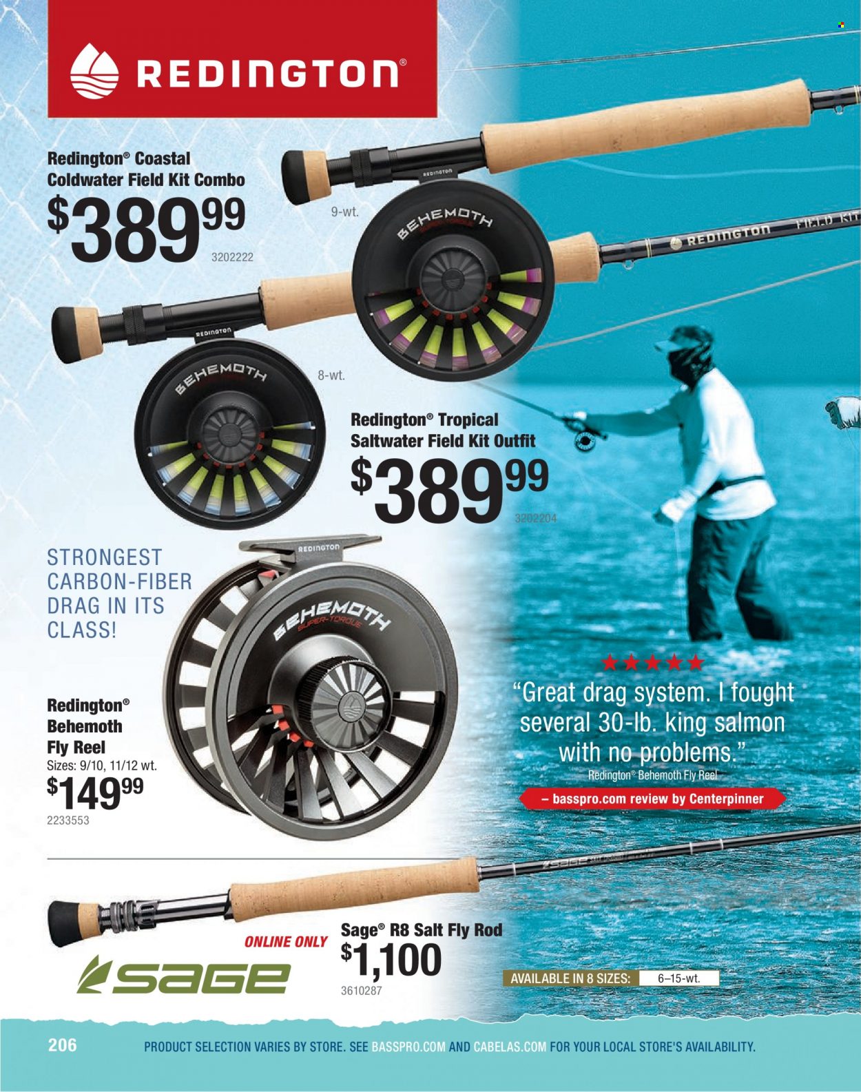 Bass Pro Shops Flyer - Sales products - reel. Page 206.