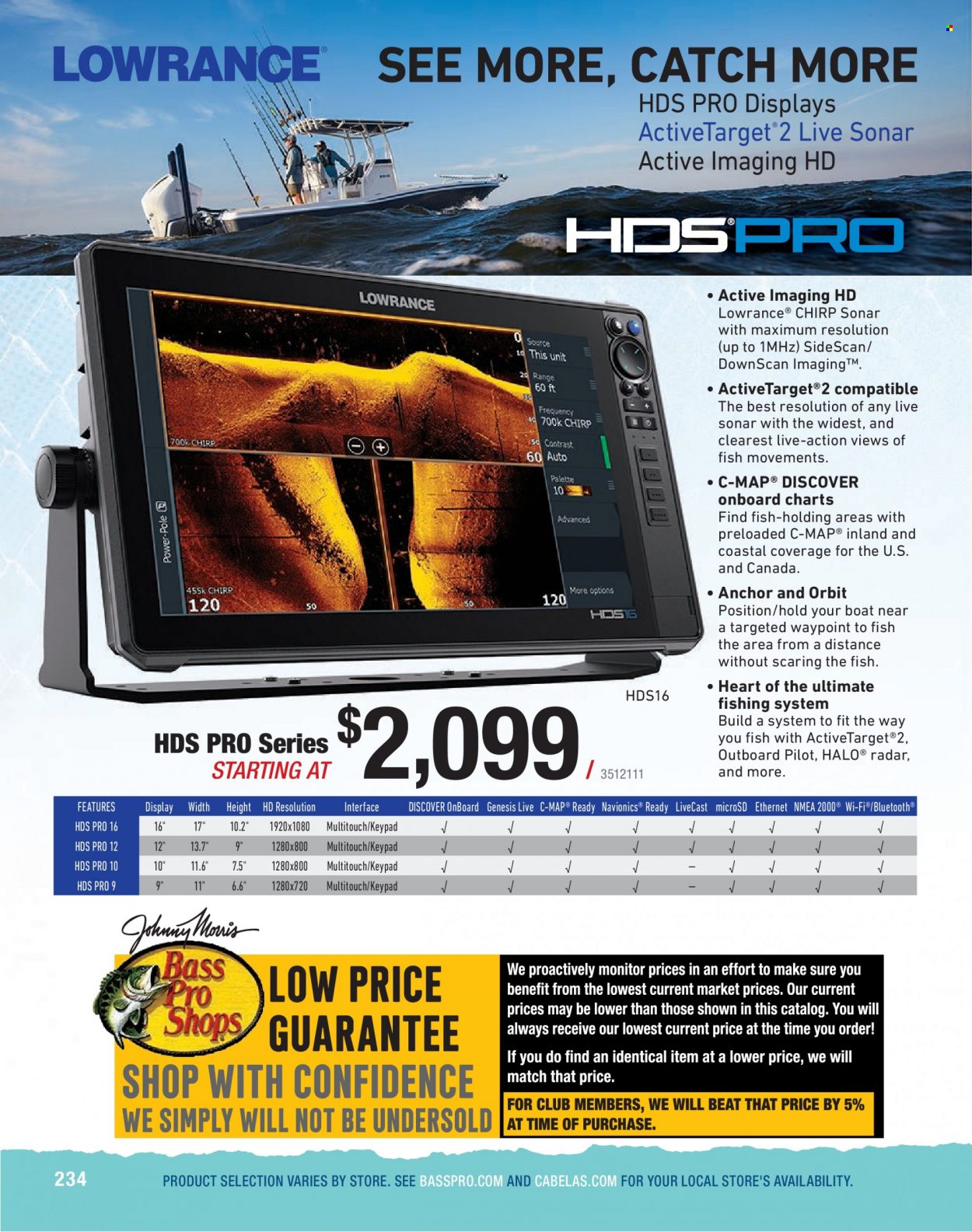 Bass Pro Shops Flyer - Sales products - Orbit, Anchor, Lowrance. Page 234.