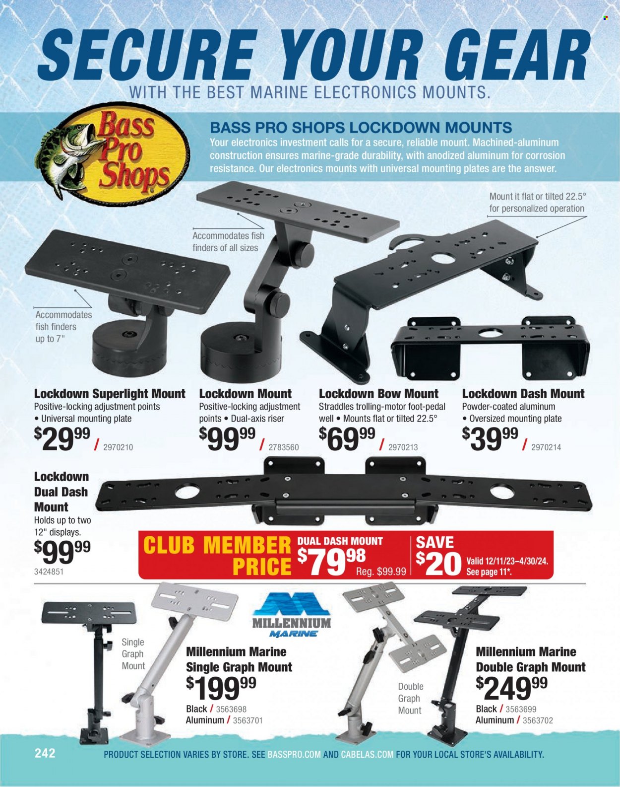 thumbnail - Bass Pro Shops Flyer - Sales products - Bass Pro. Page 242.